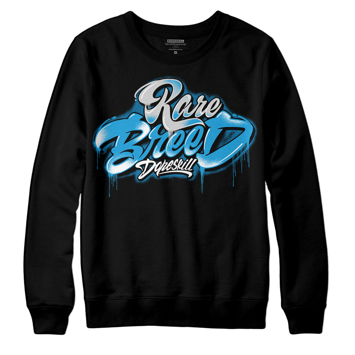 Military Blue 4s superstreetwear Sweatshirt Rare Breed Type Graphic