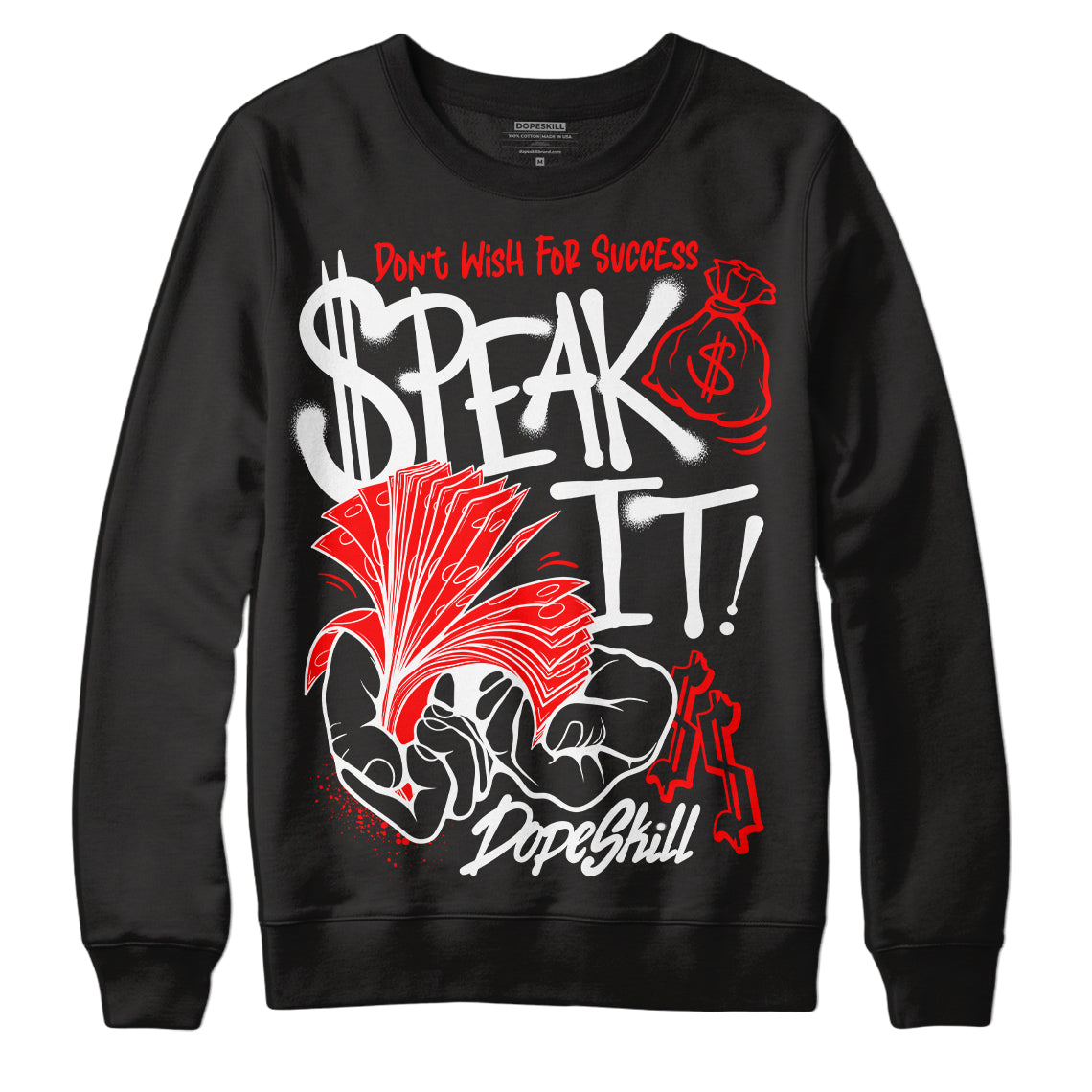Black and White Collection superstreetwear Sweatshirt Speak It Graphic