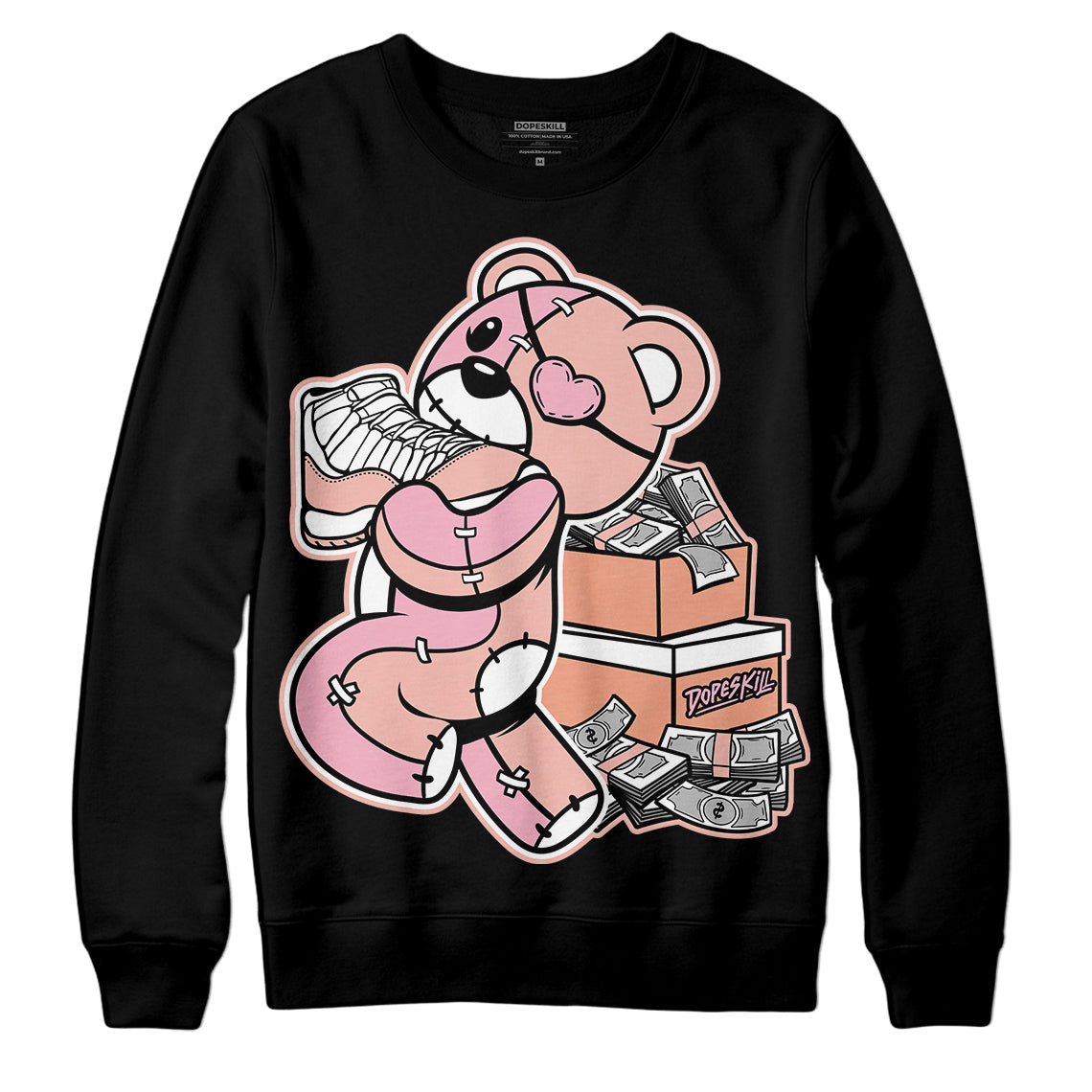 Legend Pink 11s superstreetwear Sweatshirt Bear Steals Sneaker Graphic