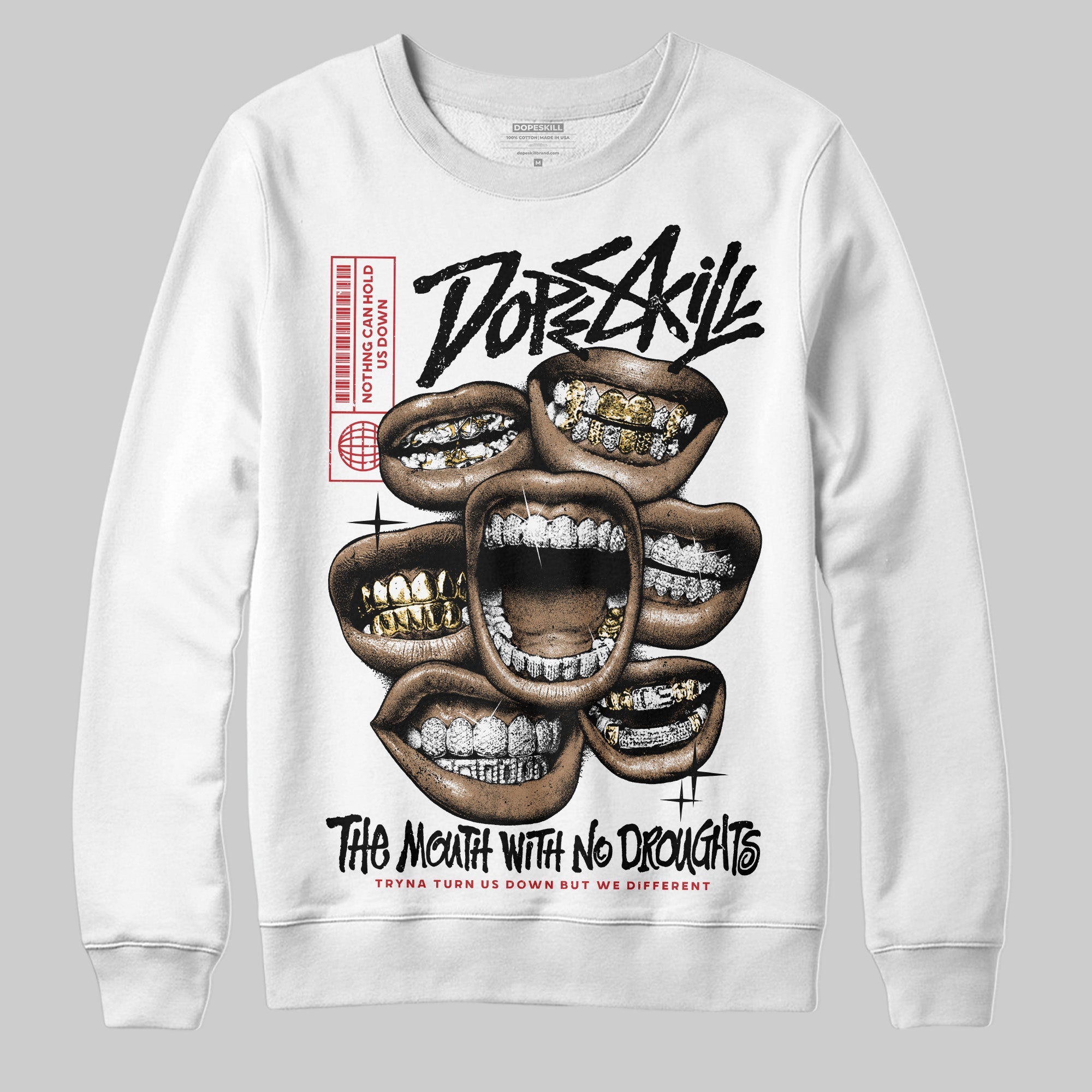 Bred Velvet 11s superstreetwear Sweatshirt The Mouth With No Droughts Graphic