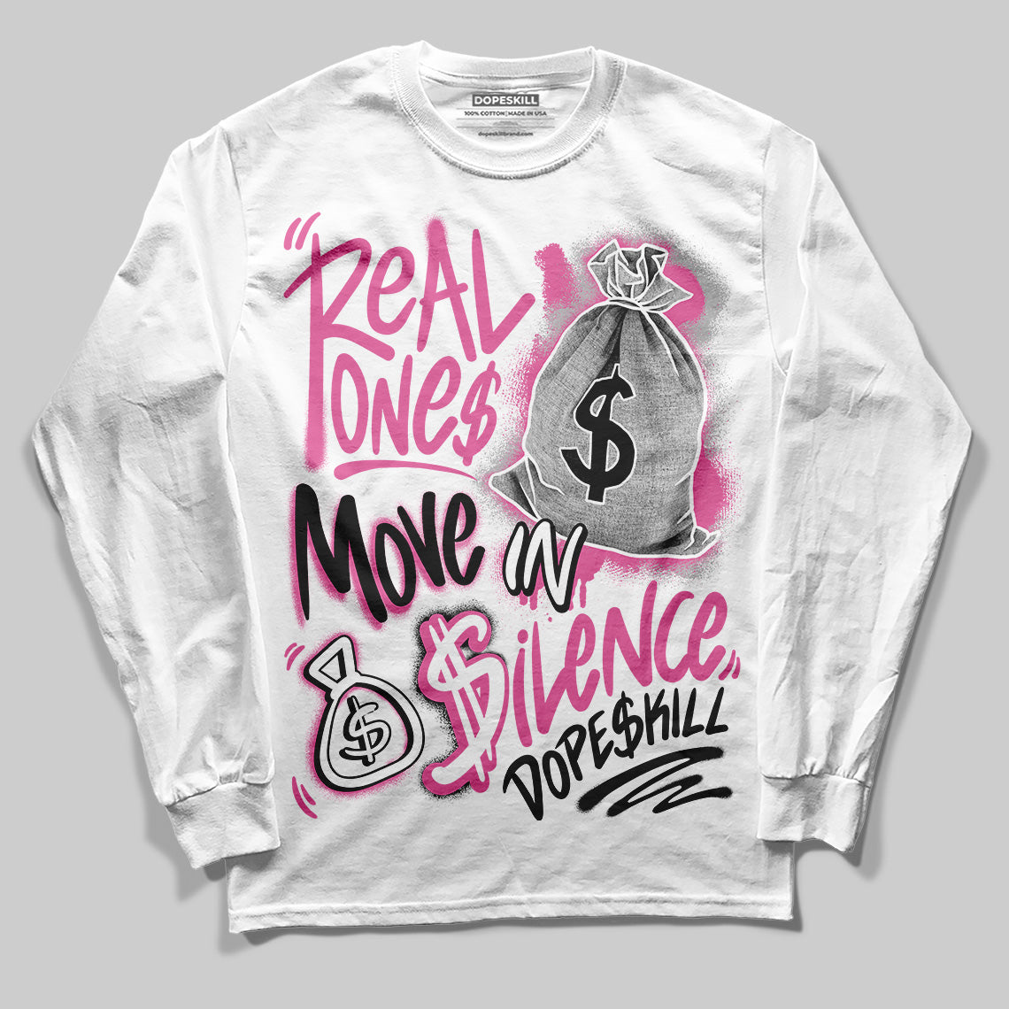 Kayano 14 Cream Sweet Pink superstreetwear Long Sleeve T-Shirt Real Ones Move In Silence Graphic