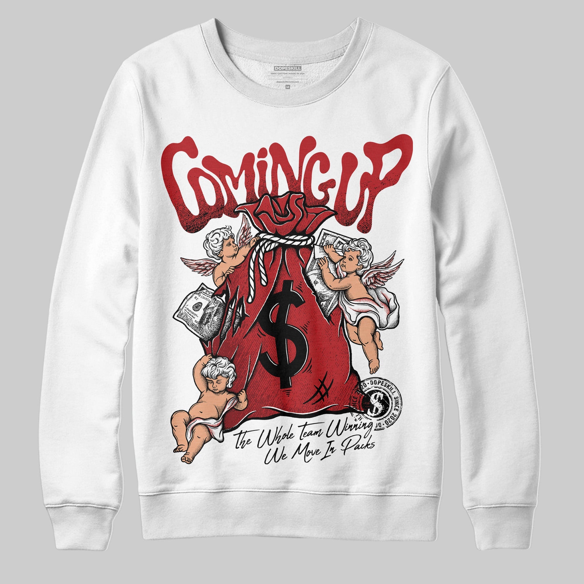 Flu Game 12s superstreetwear Sweatshirt Money Bag Coming Up Graphic