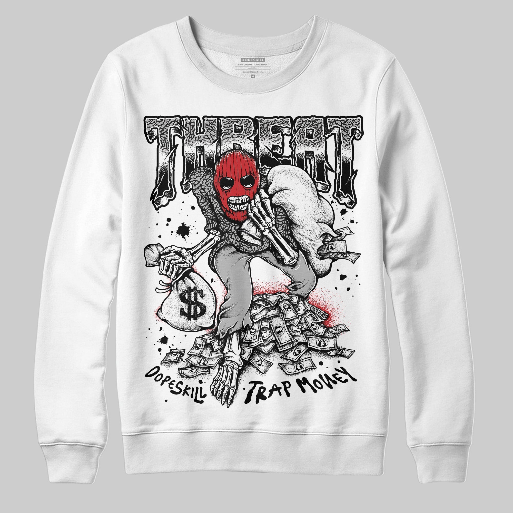 Black Cement 3s superstreetwear Sweatshirt Threat Graphic