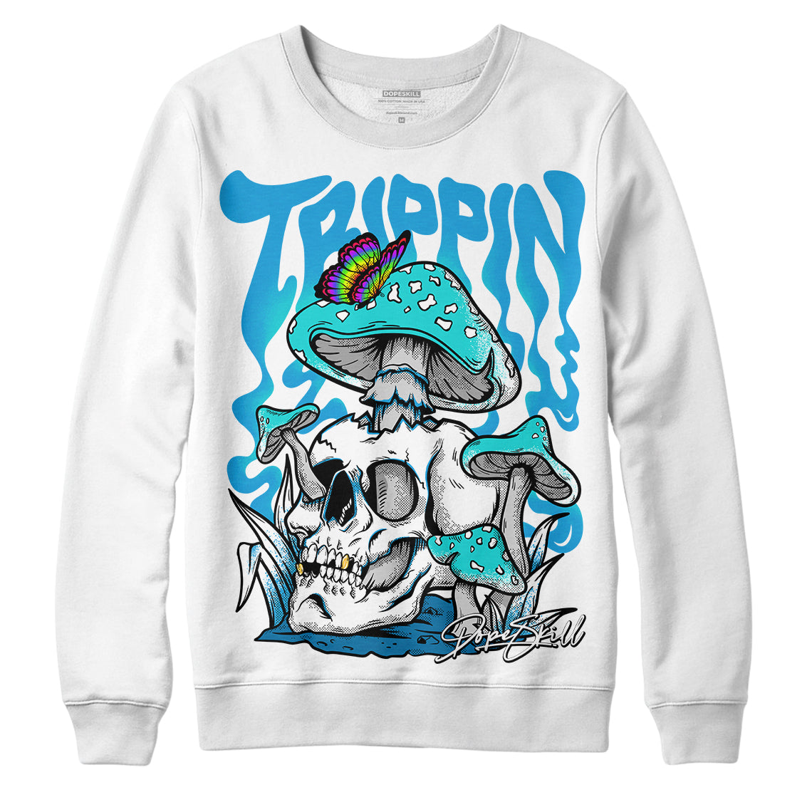 Military Blue 4s superstreetwear Sweatshirt Trippin Graphic