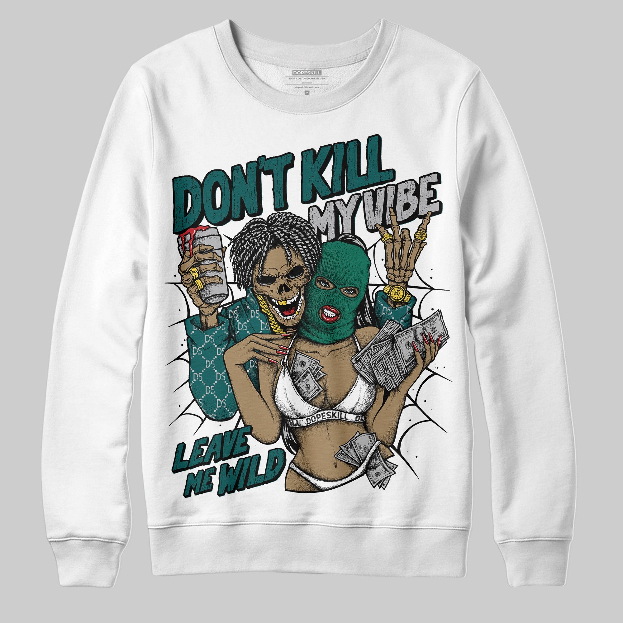 Gel 1130 White Dark Neptune superstreetwear Sweatshirt Don't Kill My Vibe Graphic