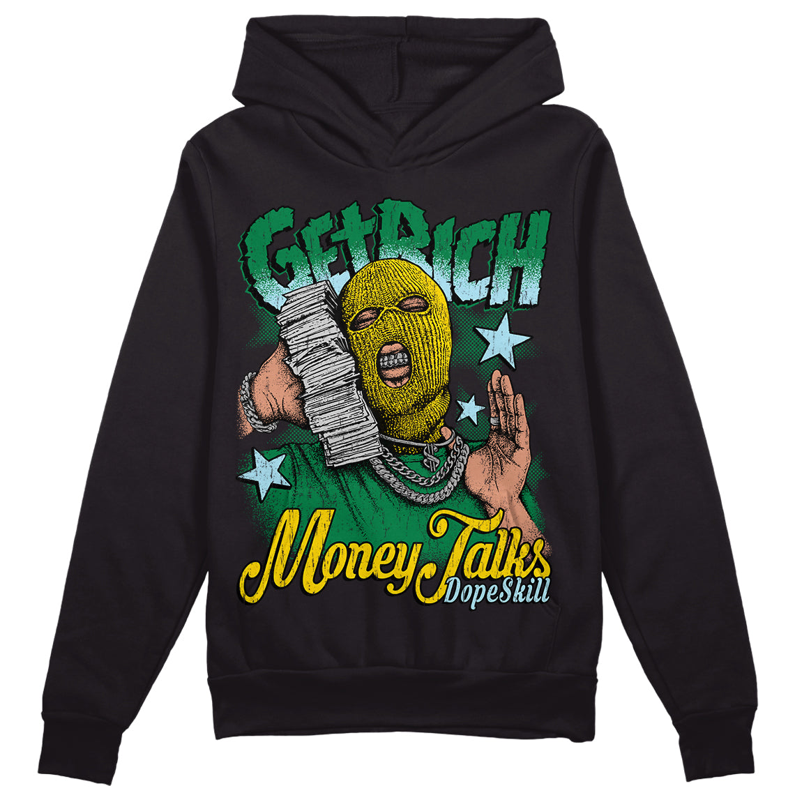 Lucky Green 5s superstreetwear Hoodie Sweatshirt Get Rich Graphic