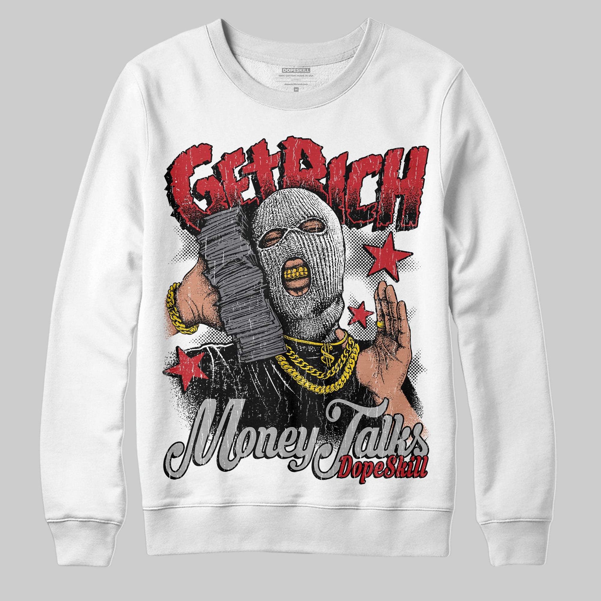 Bred Velvet 11s superstreetwear Sweatshirt Get Rich Graphic