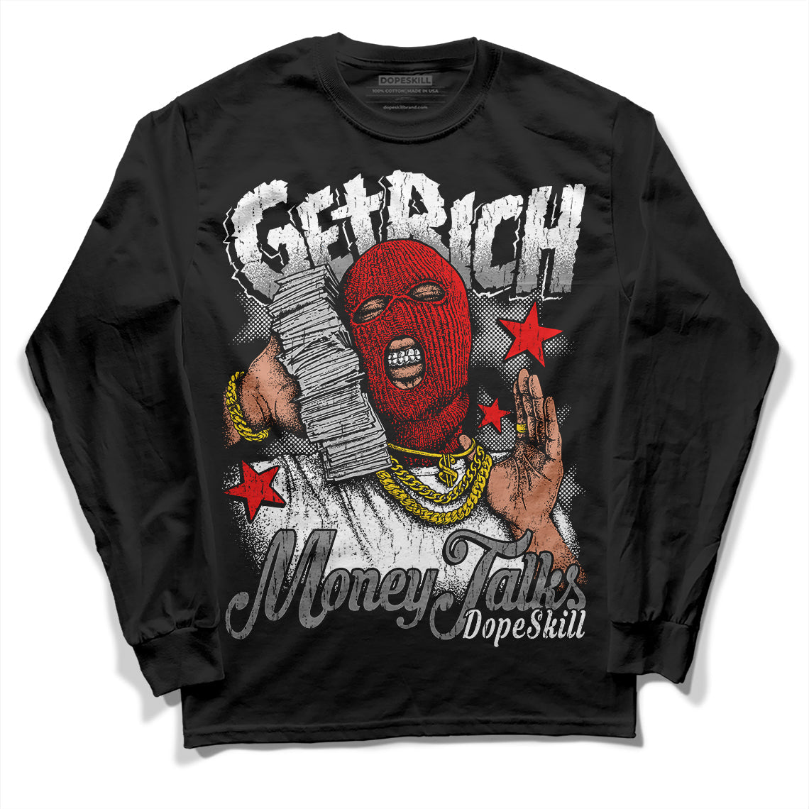 Dunk Low Panda White Black superstreetwear Long Sleeve T-Shirt Get Rich Graphic