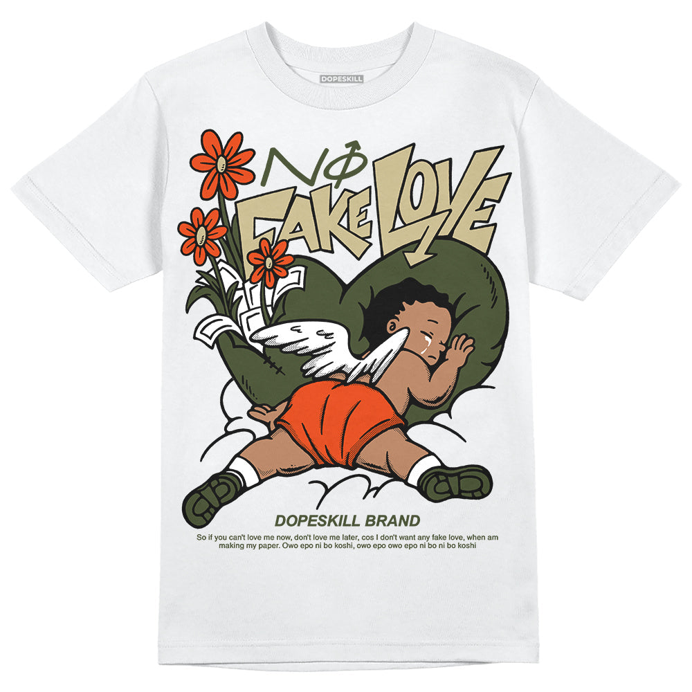 Olive Collection superstreetwear T-Shirt No Fake Love Graphic