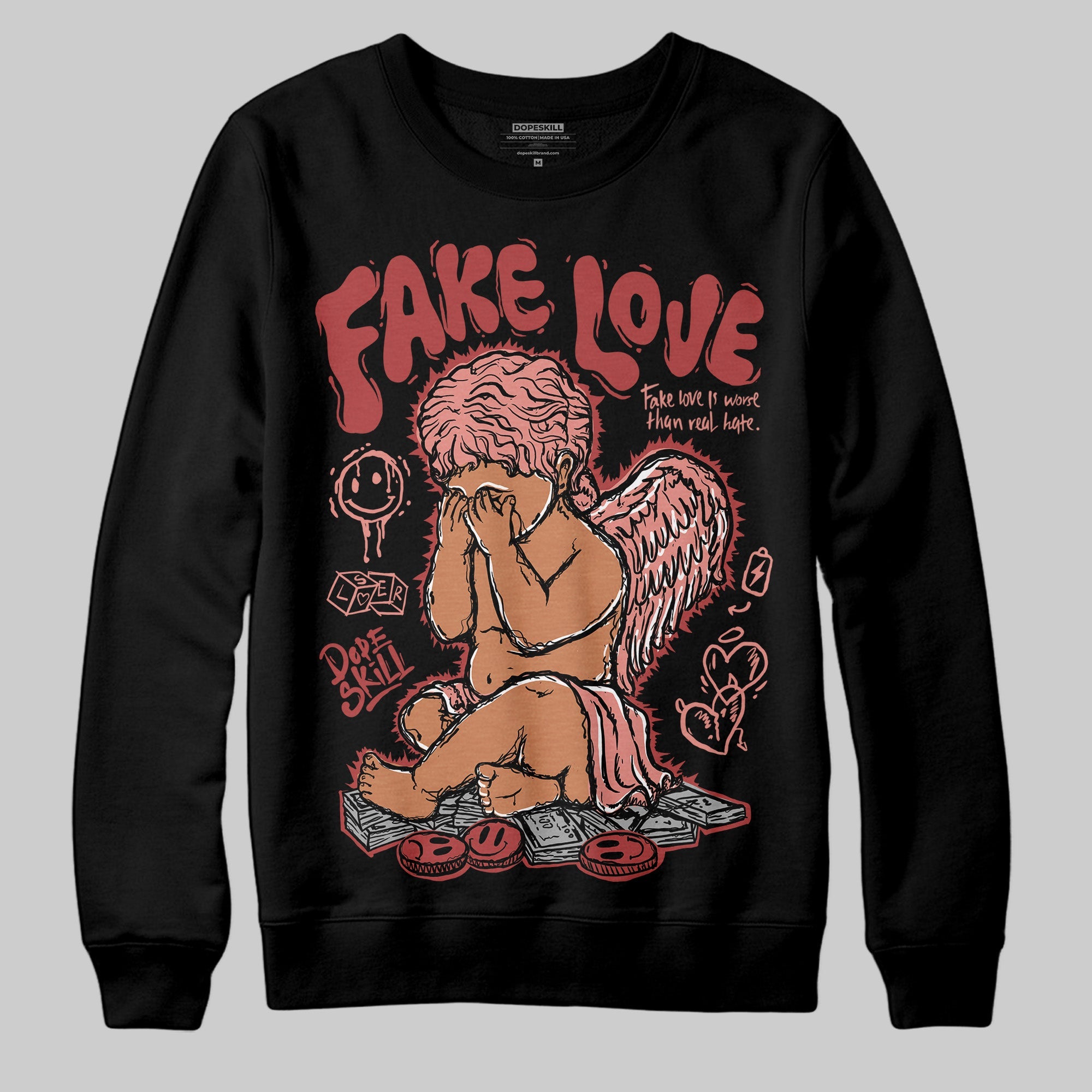 Dune Red 13s superstreetwear Sweatshirt False Love Graphic