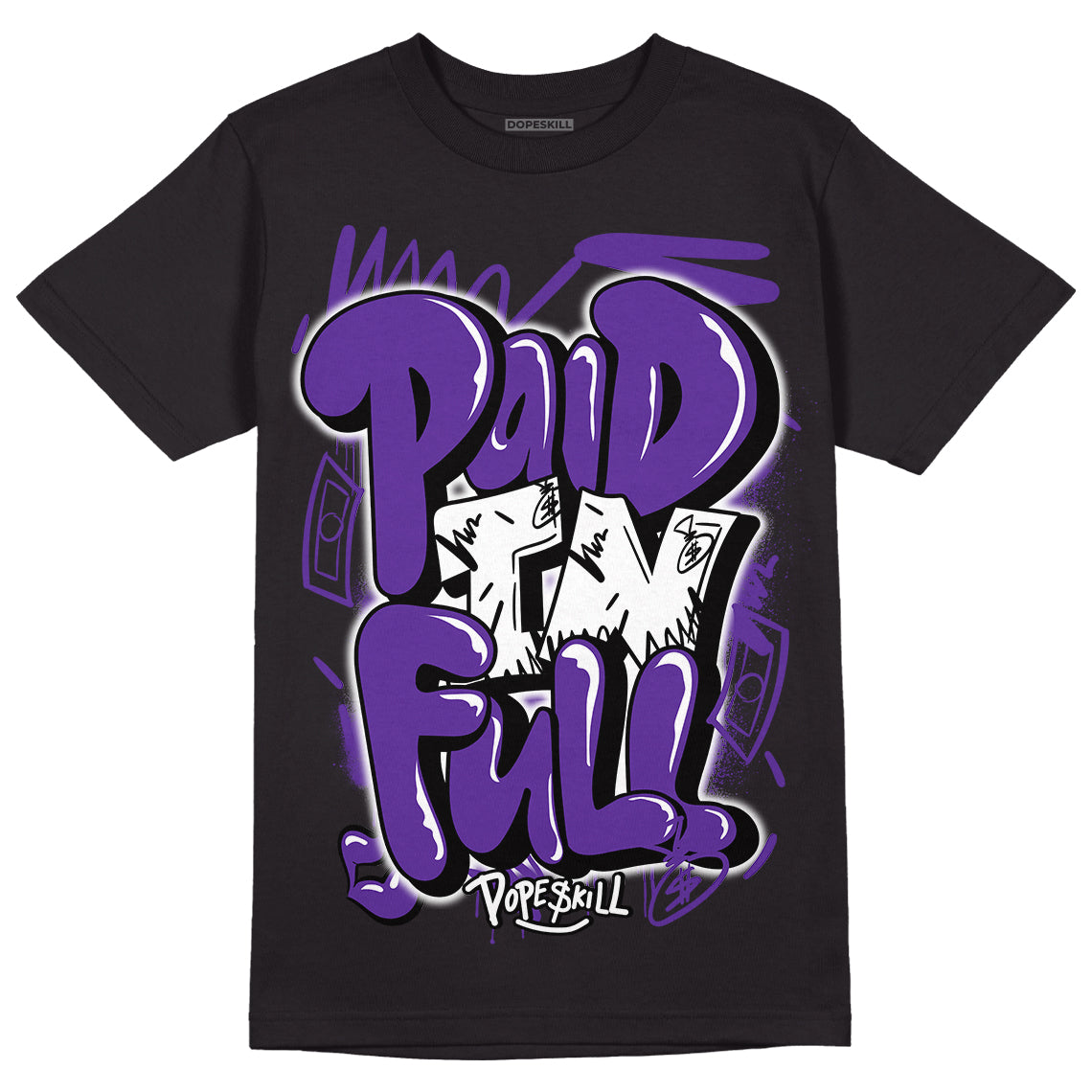 PURPLE Collection superstreetwear T-Shirt New Paid In Full Graphic