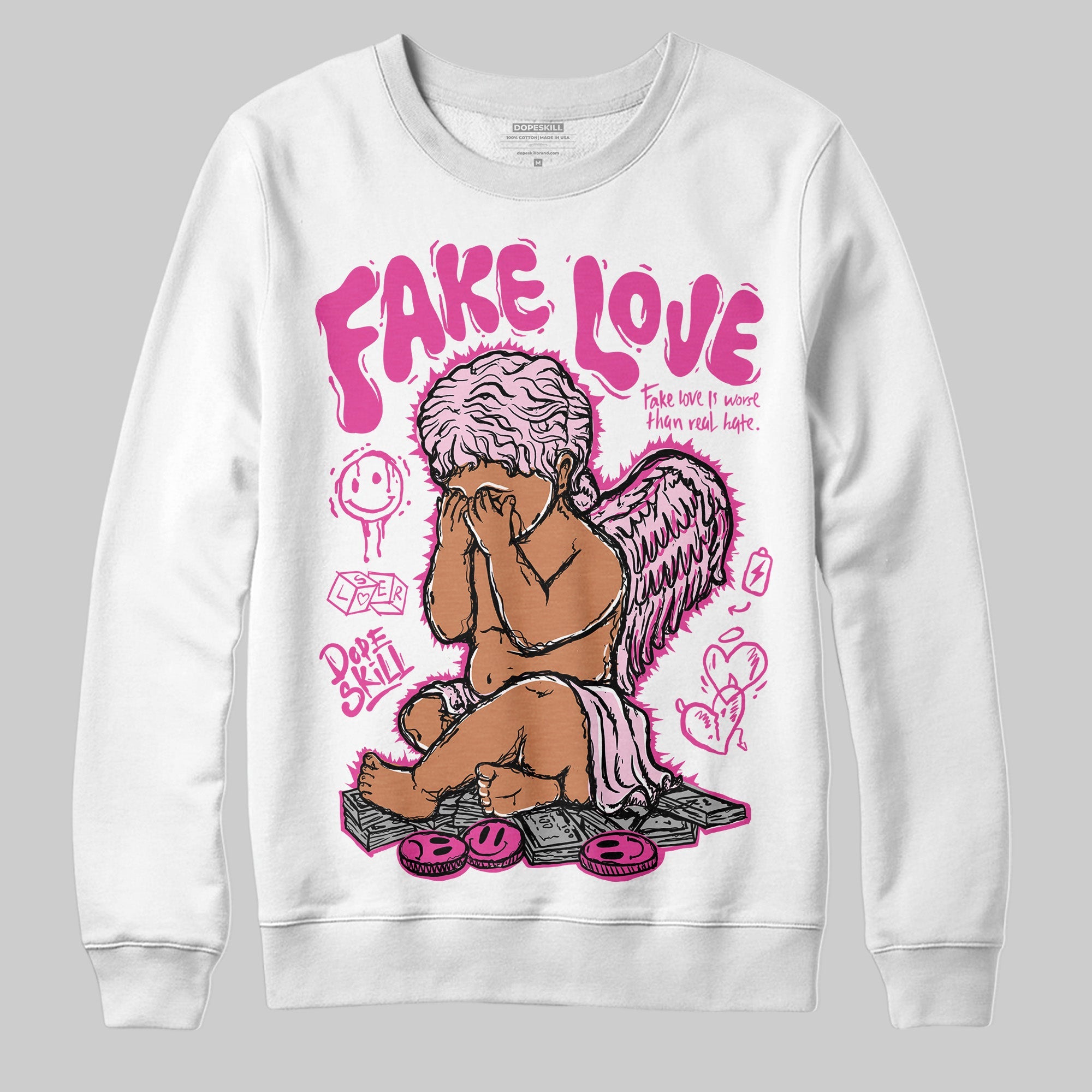Triple Pink Dunk superstreetwear Sweatshirt False Love Graphic