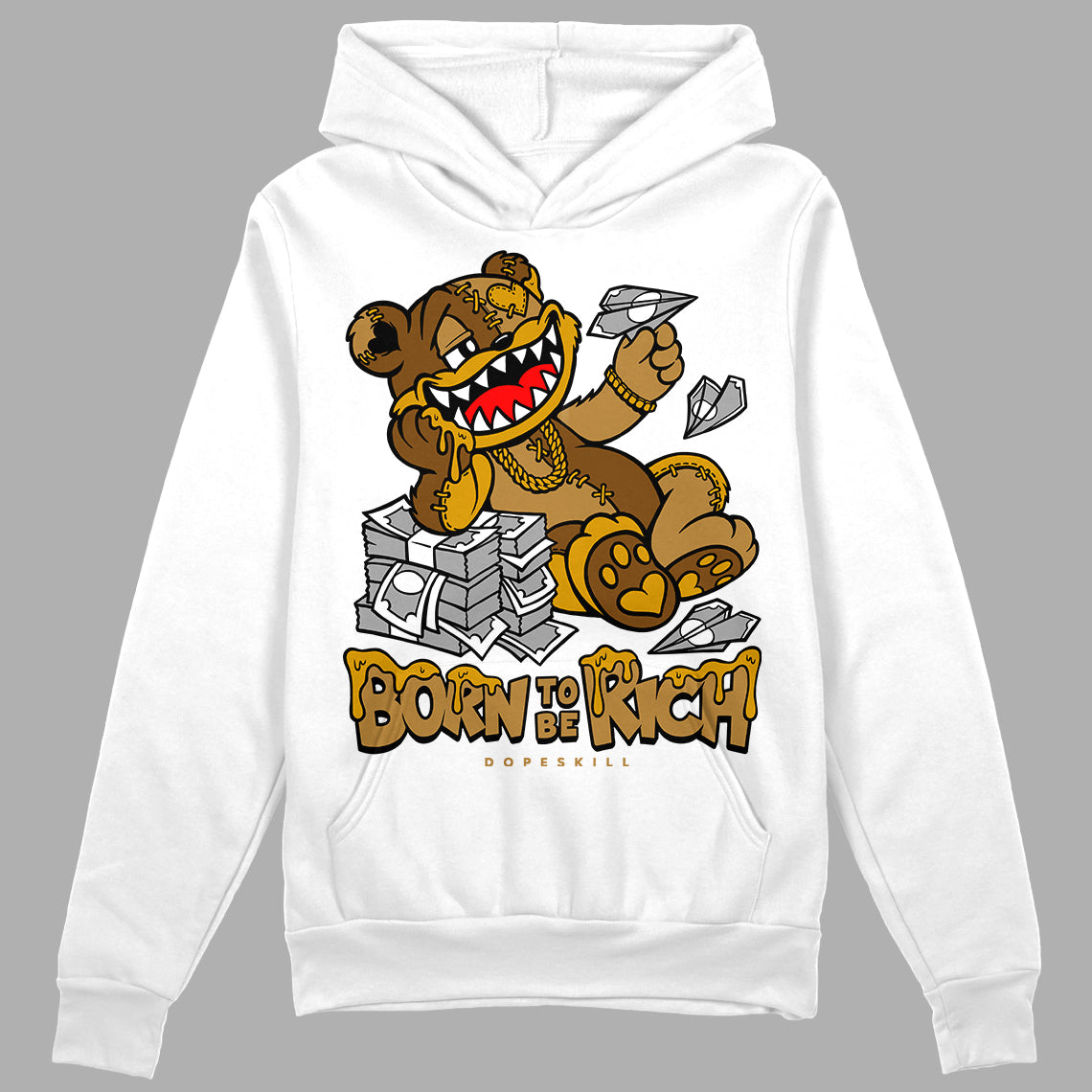 Wheat 13s superstreetwear Hoodie Sweatshirt Born To Be Rich Graphic