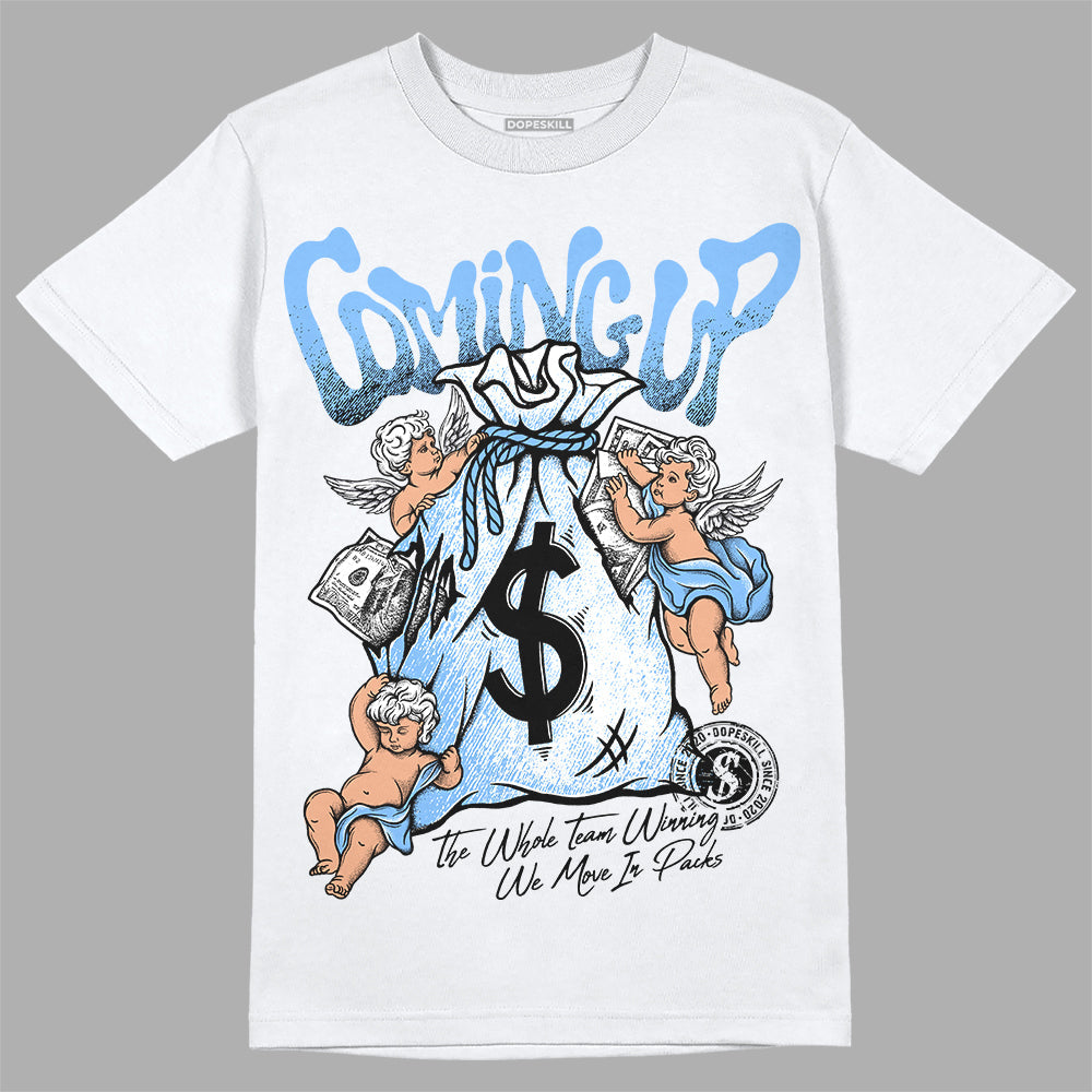 Powder Blue 9s superstreetwear T-Shirt Money Bag Coming Up Graphic