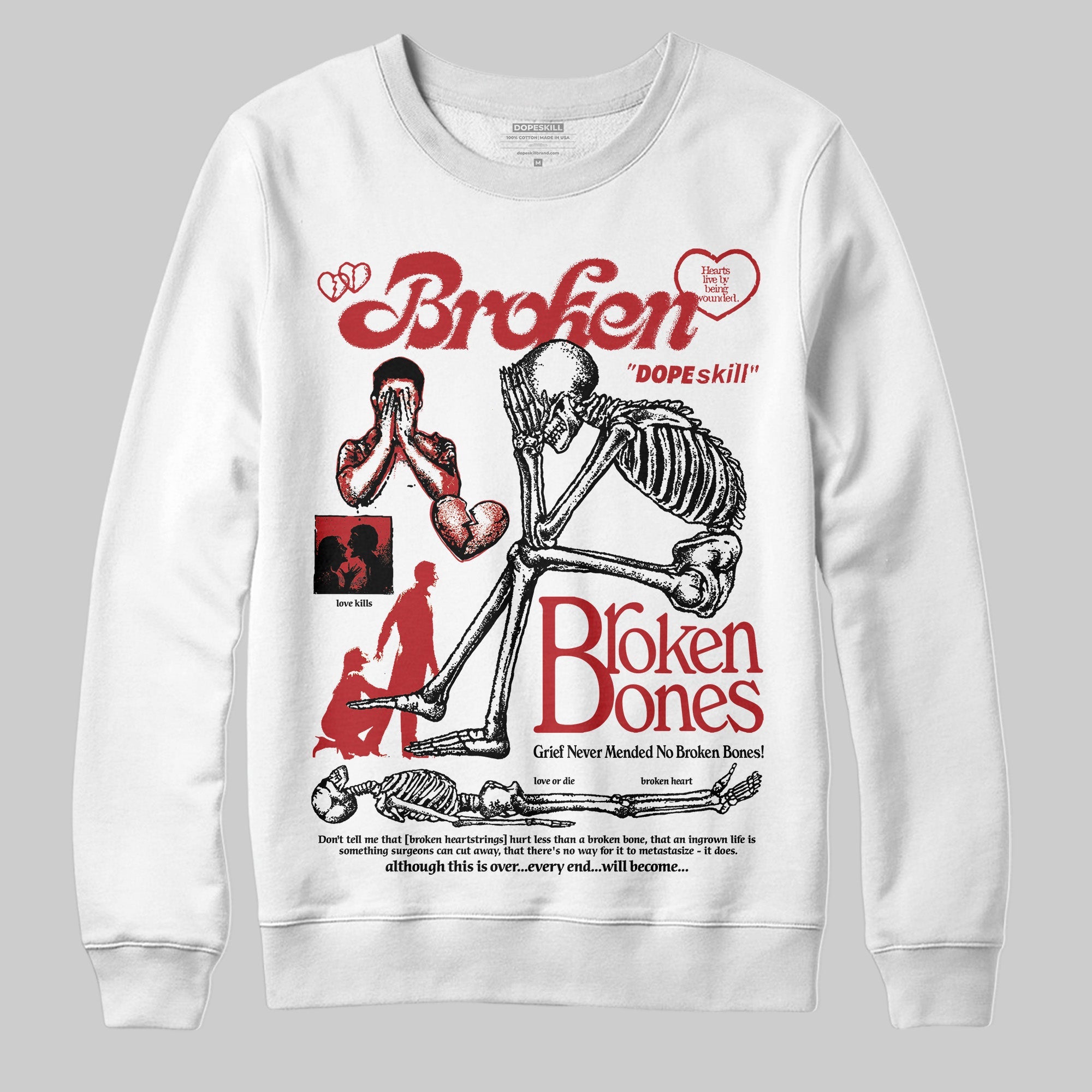 Flu Game 12s superstreetwear Sweatshirt Broken Bones Graphic