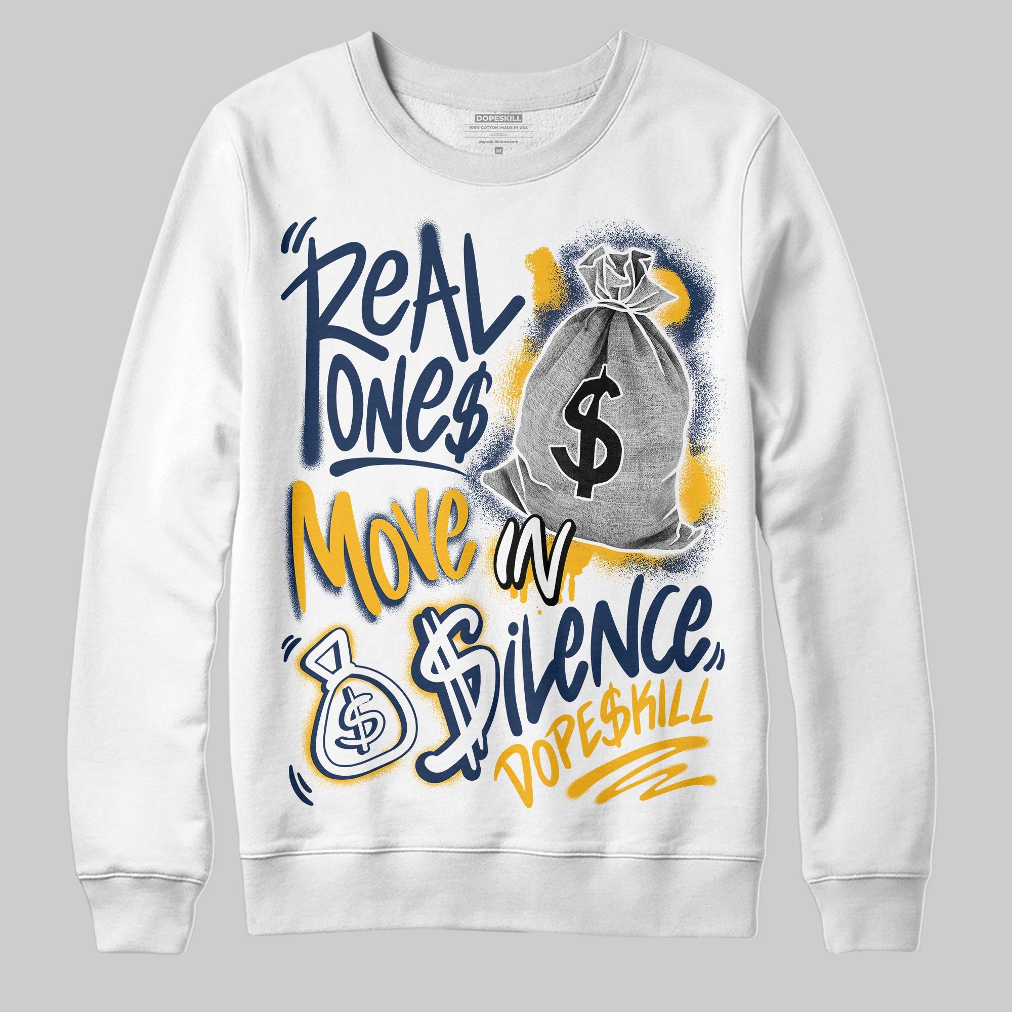 Retro Dunk From Above 4s superstreetwear Sweatshirt Real Ones Move In Silence Graphic