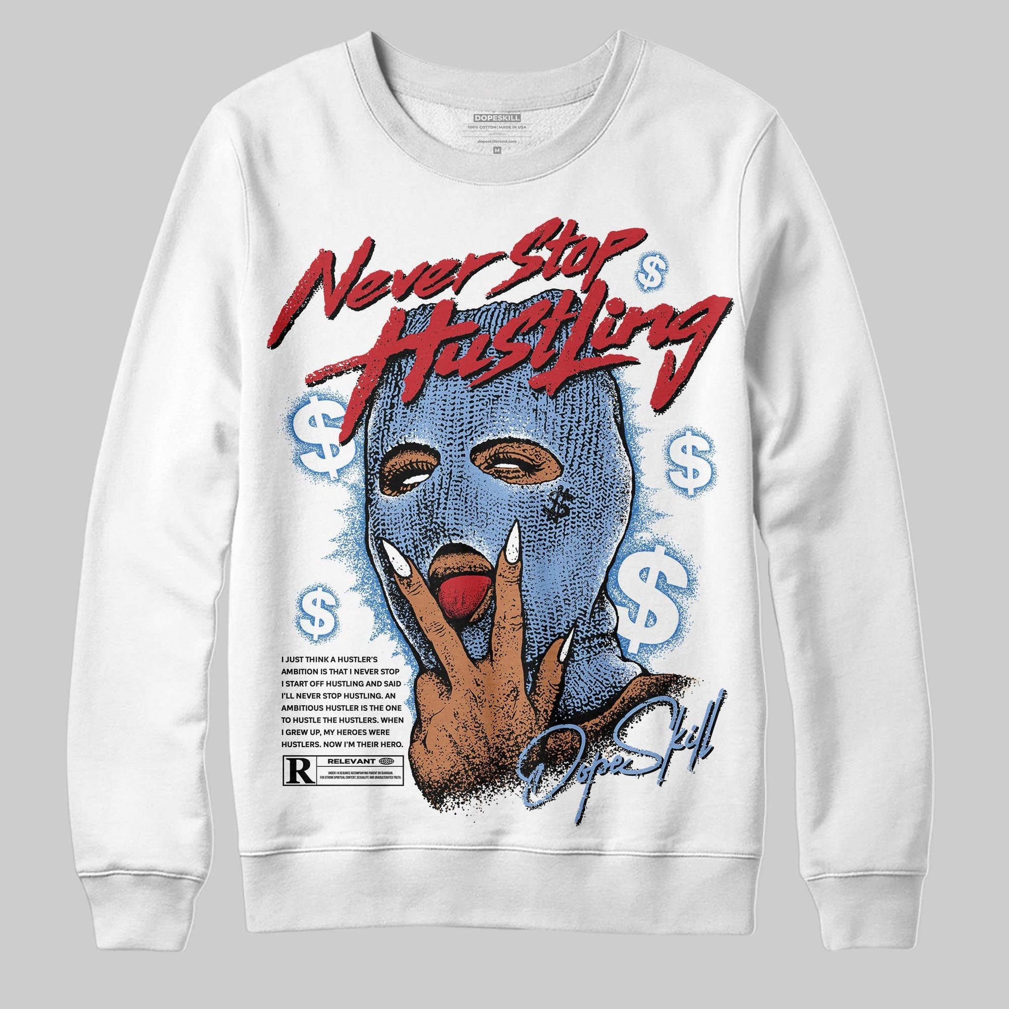 Forget Me Not 4s superstreetwear Sweatshirt Never Stop Hustling Graphic