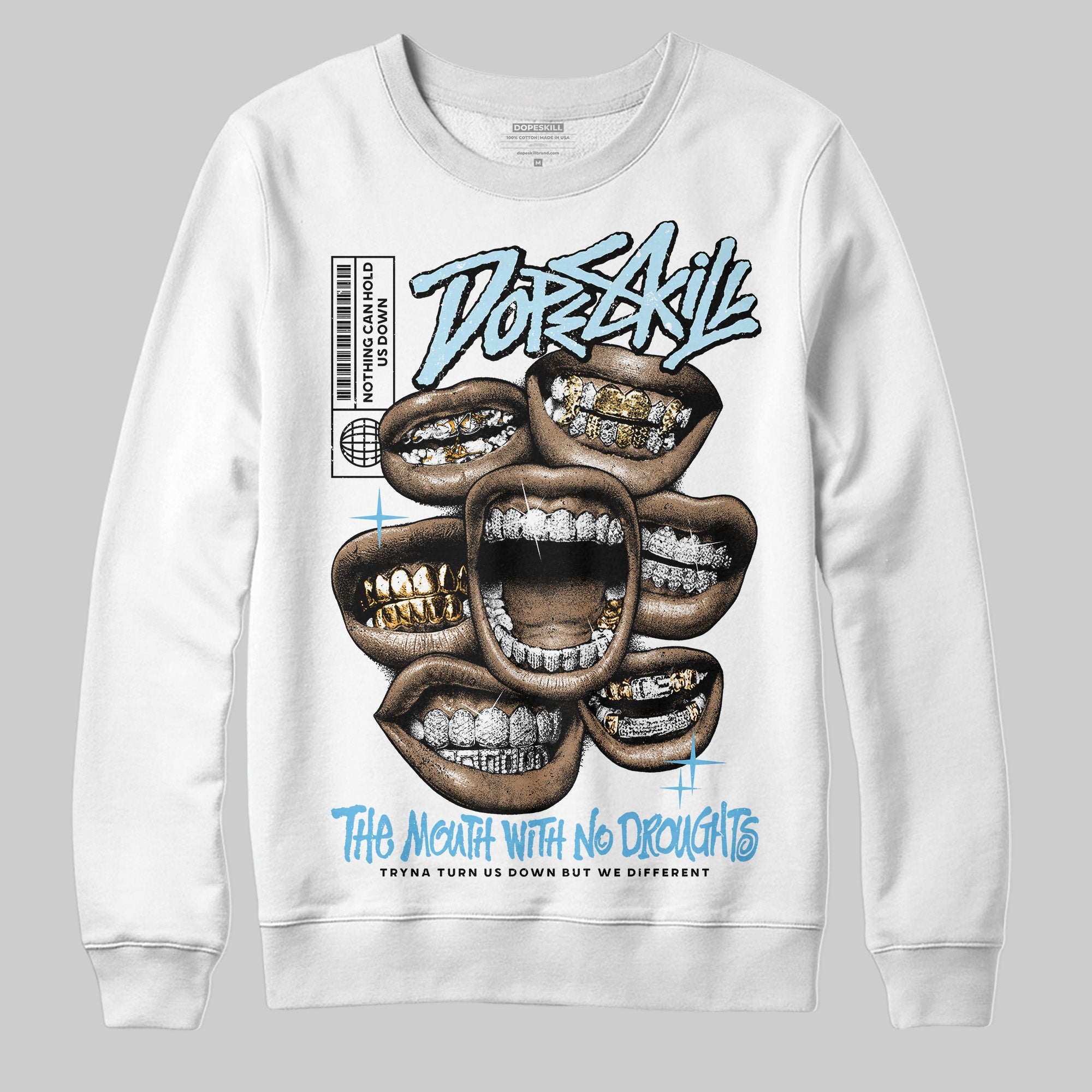 Legend Blue 11s superstreetwear Sweatshirt The Mouth With No Droughts Graphic