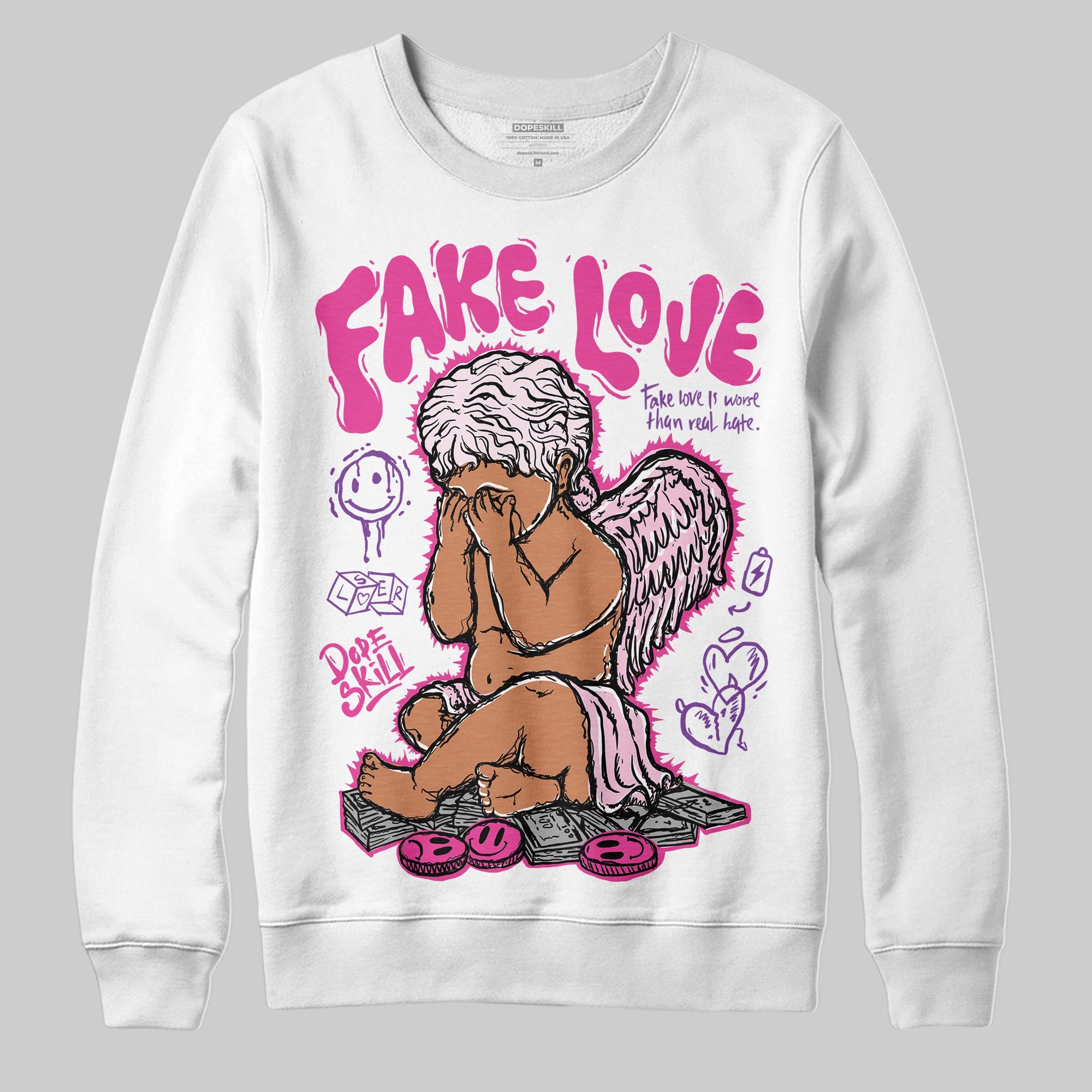 Pink Collection superstreetwear Sweatshirt False Love Graphic