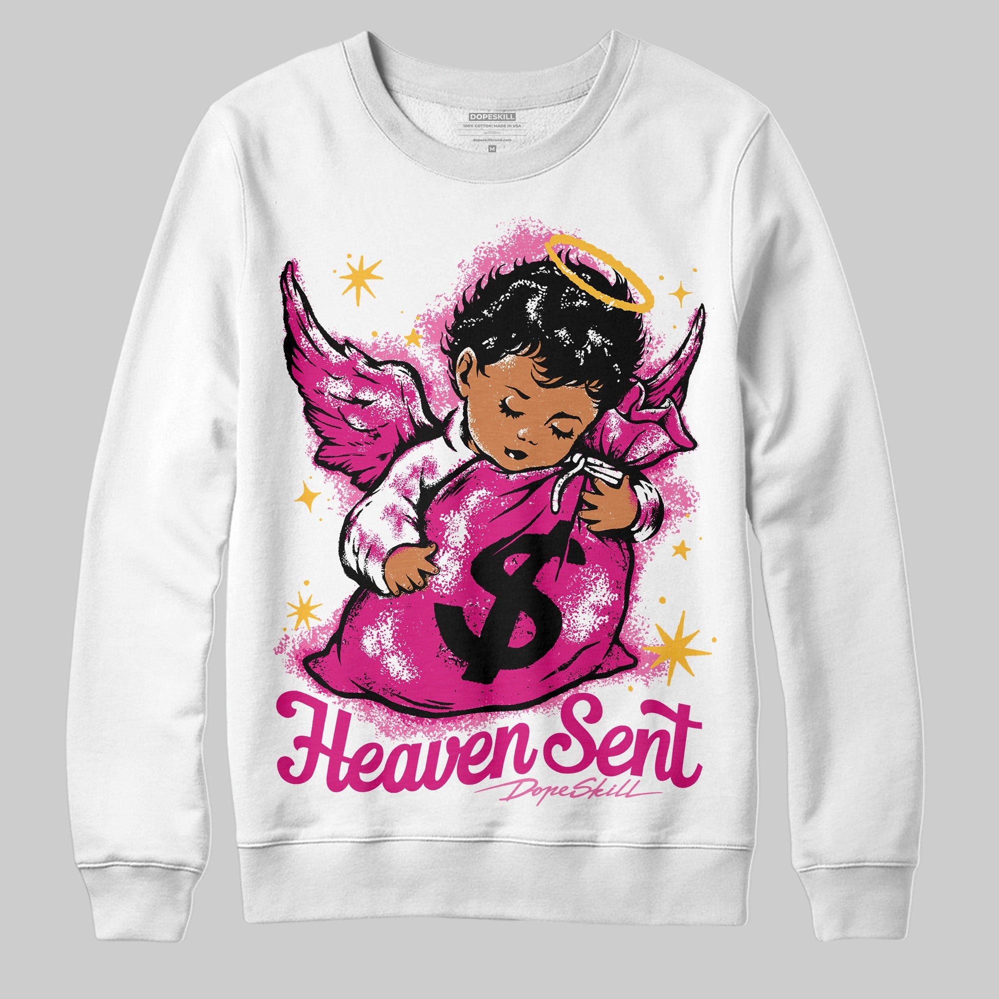 Rick RO Pink Leather Sneakers superstreetwear Sweatshirt Heaven Sent Graphic