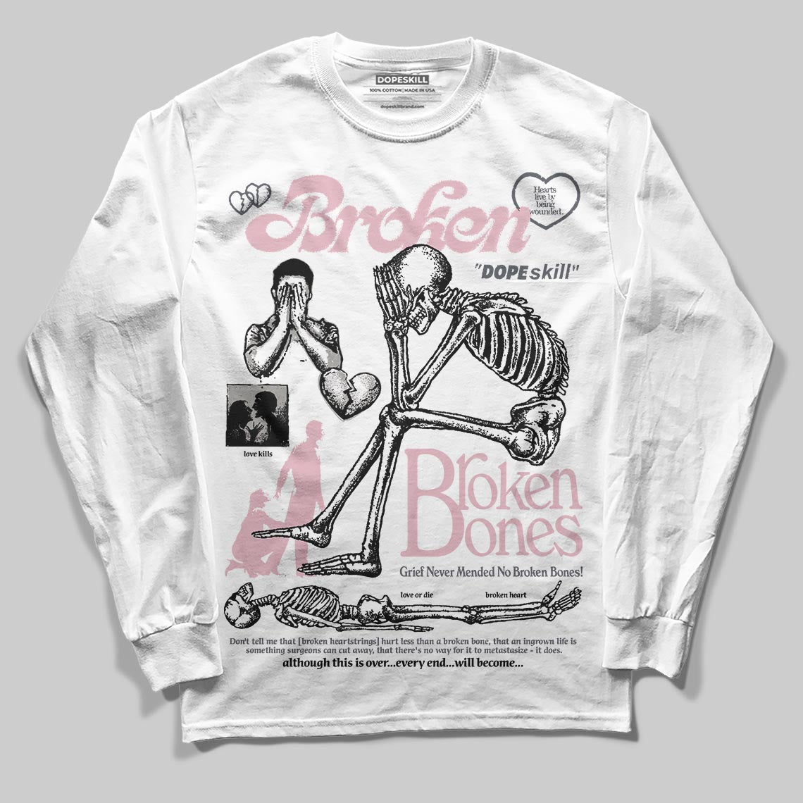 Max 95 OG ¡°Pink Foam¡± superstreetwear Long Sleeve T-Shirt Broken Bones Graphic
