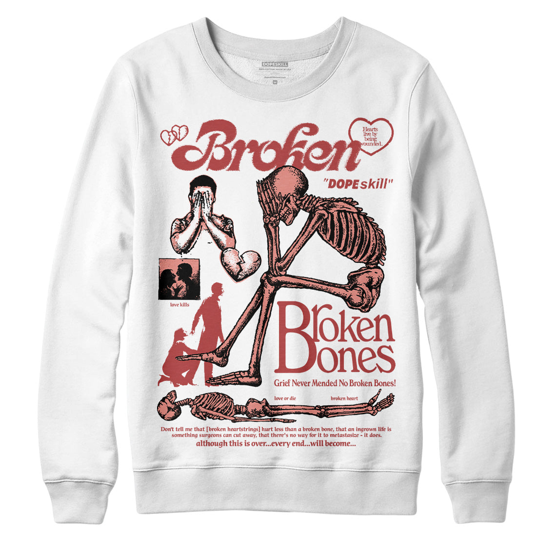 Dune Red 13s superstreetwear Sweatshirt Broken Bones Graphic