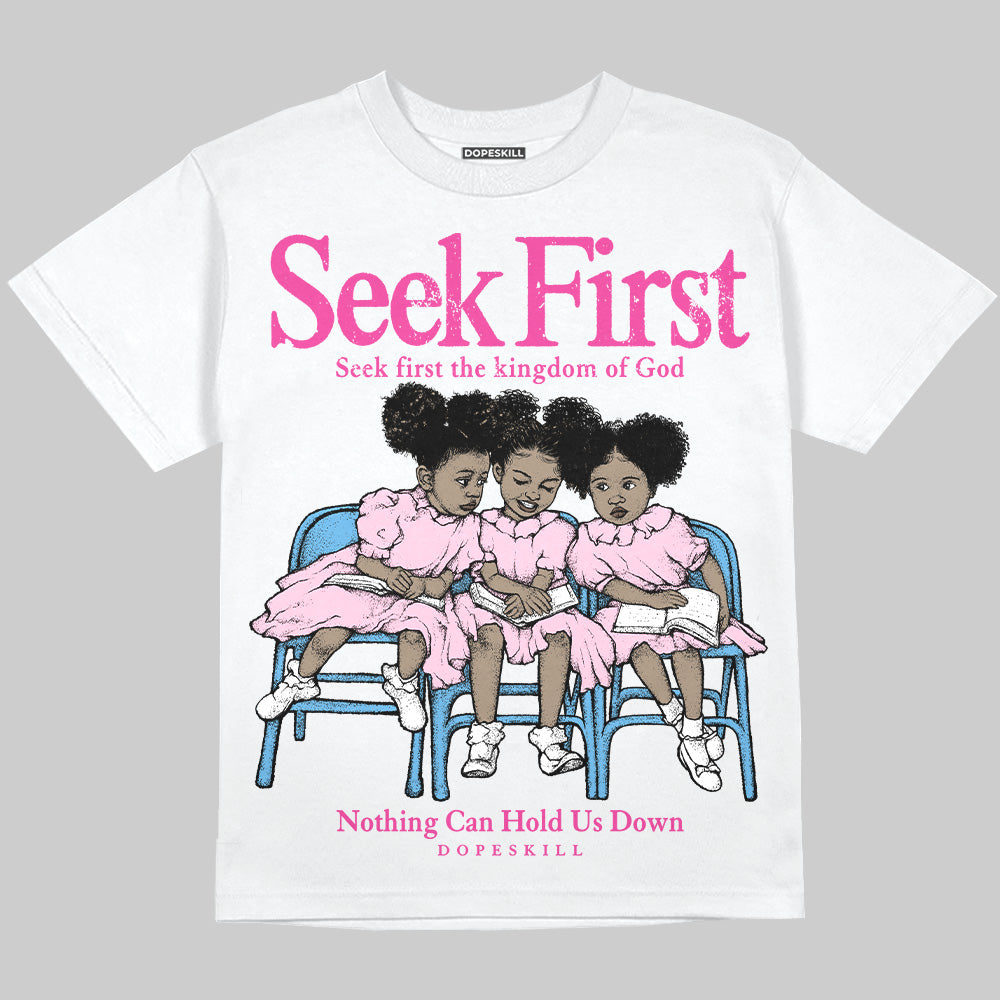 Pink Collection superstreetwear Oversize Print T-Shirt New Seek First Graphic
