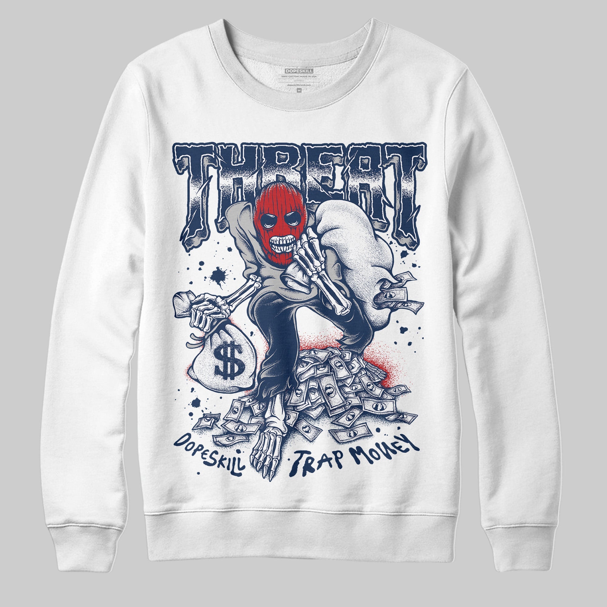 Summit White Navy 4s superstreetwear Sweatshirt Threat Graphic