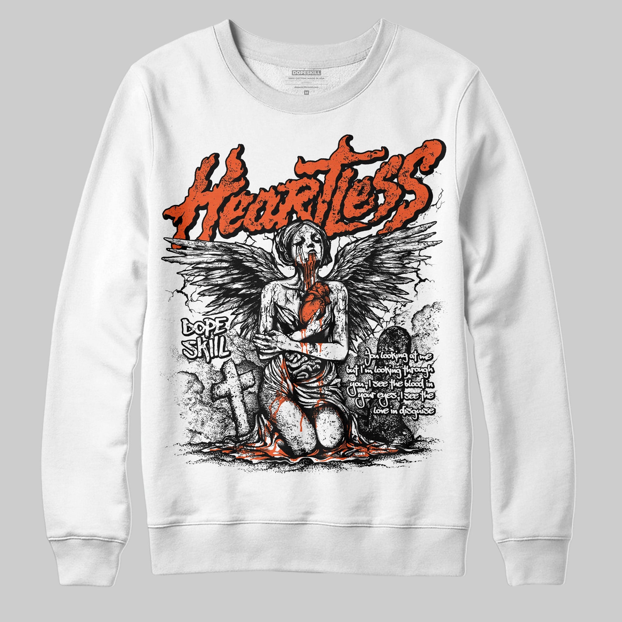 Orange Milk superstreetwear Sweatshirt Heartless Graphic