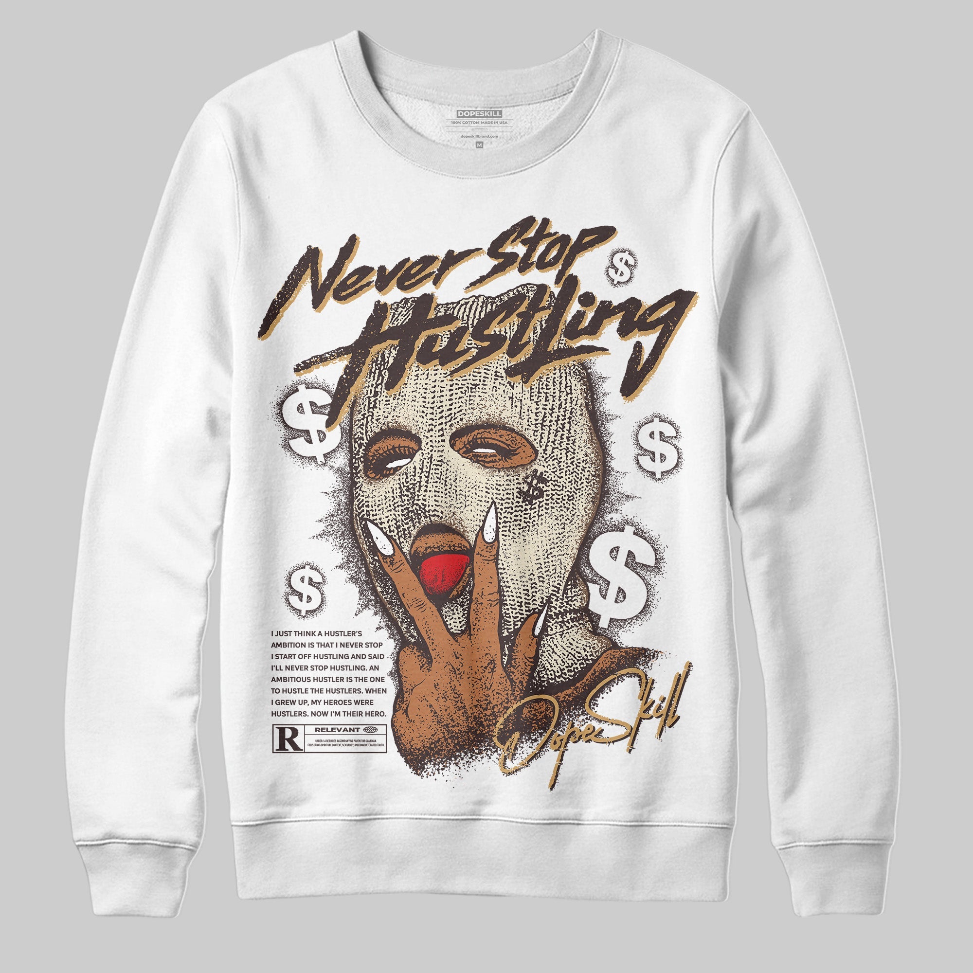 Earth 5s superstreetwear Sweatshirt Never Stop Hustling Graphic