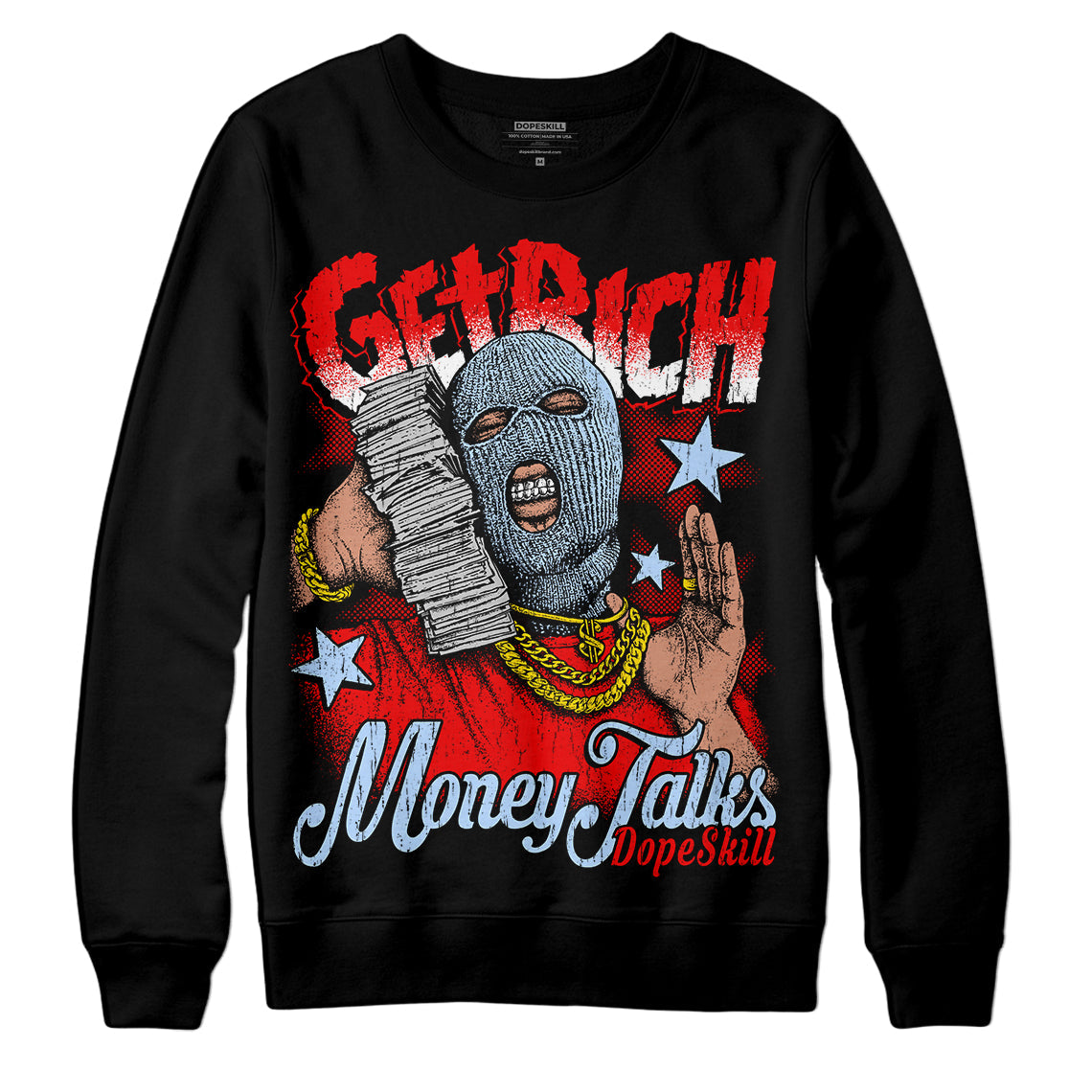 Cherry 11s superstreetwear Sweatshirt Get Rich Graphic