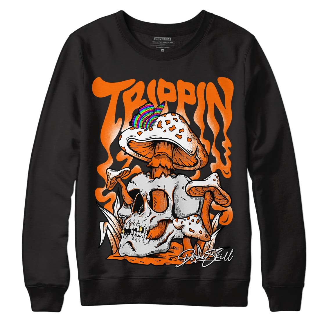Orange Black White superstreetwear Sweatshirt Trippin Graphic