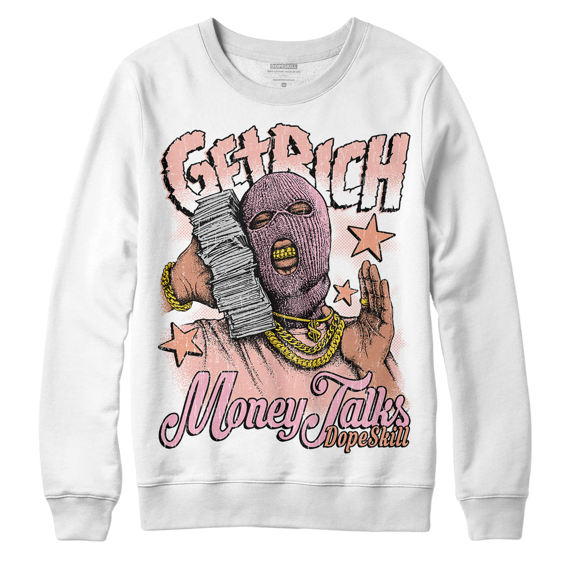 Legend Pink 11s superstreetwear Sweatshirt Get Rich Graphic