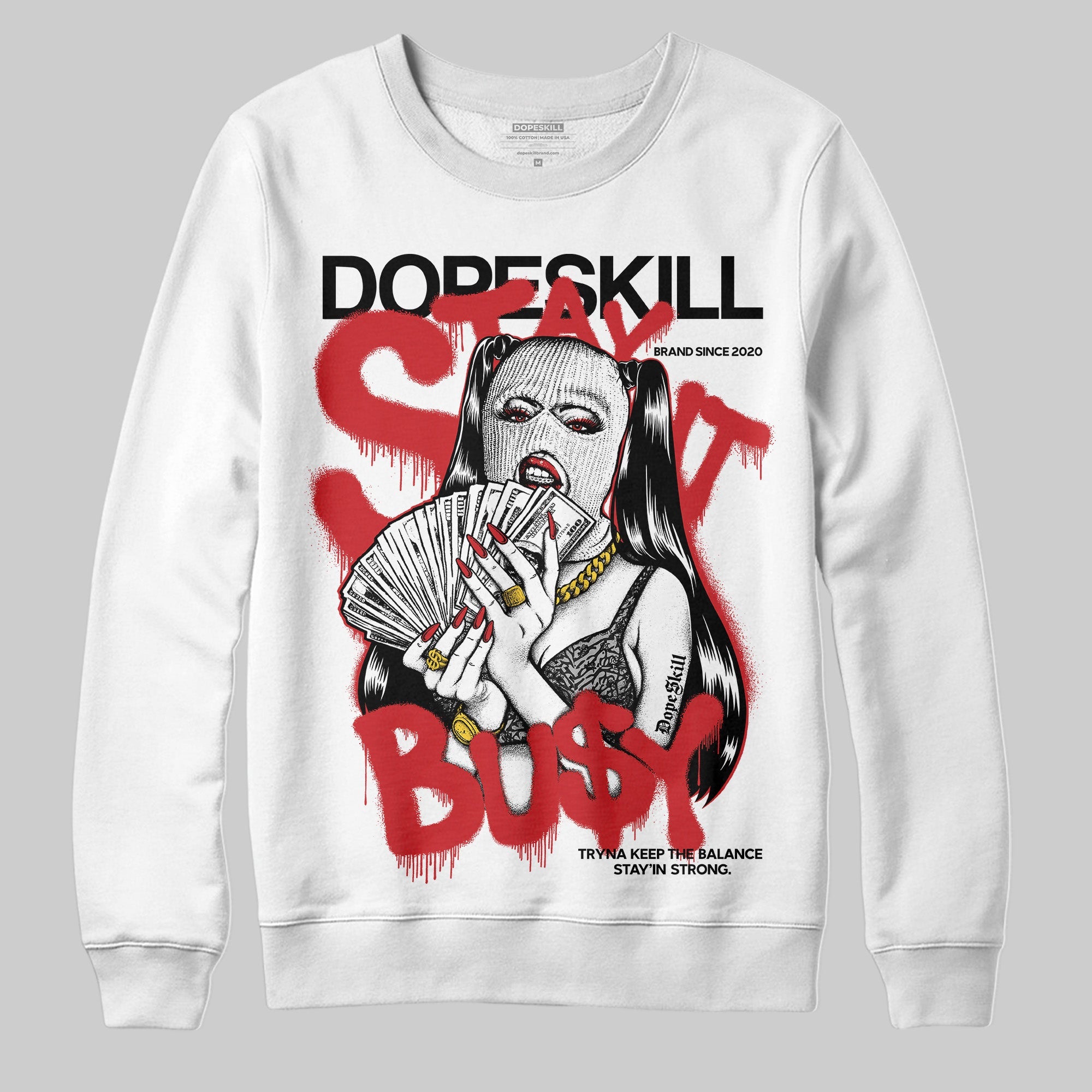 Black Cement 3s superstreetwear Sweatshirt Stay It Busy Graphic