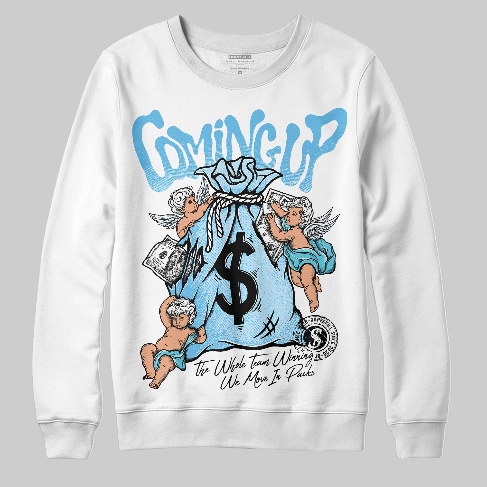 Legend Blue 11s superstreetwear Sweatshirt Money Bag Coming Up Graphic