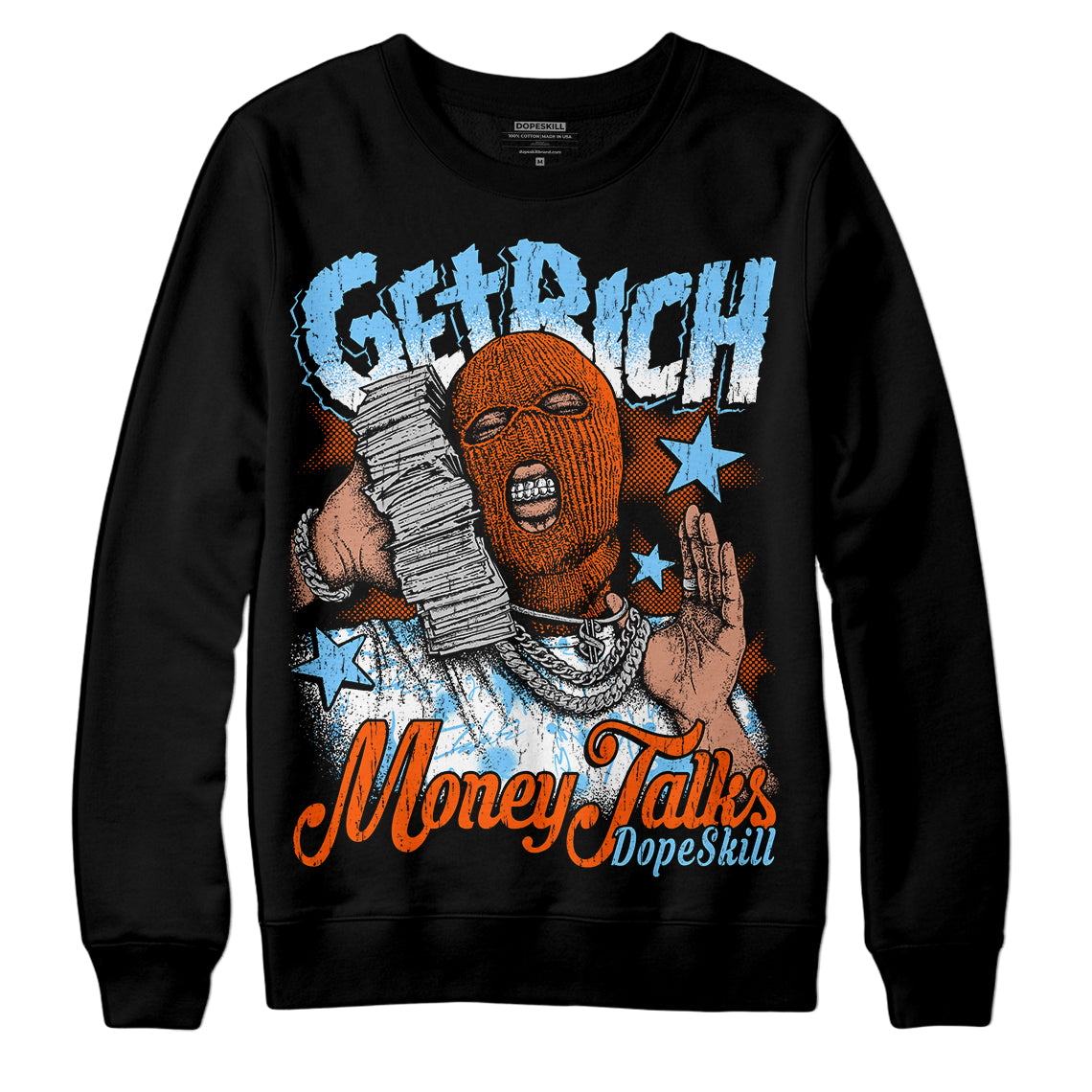 Dunk Low Futura University Blue superstreetwear Sweatshirt Get Rich Graphic