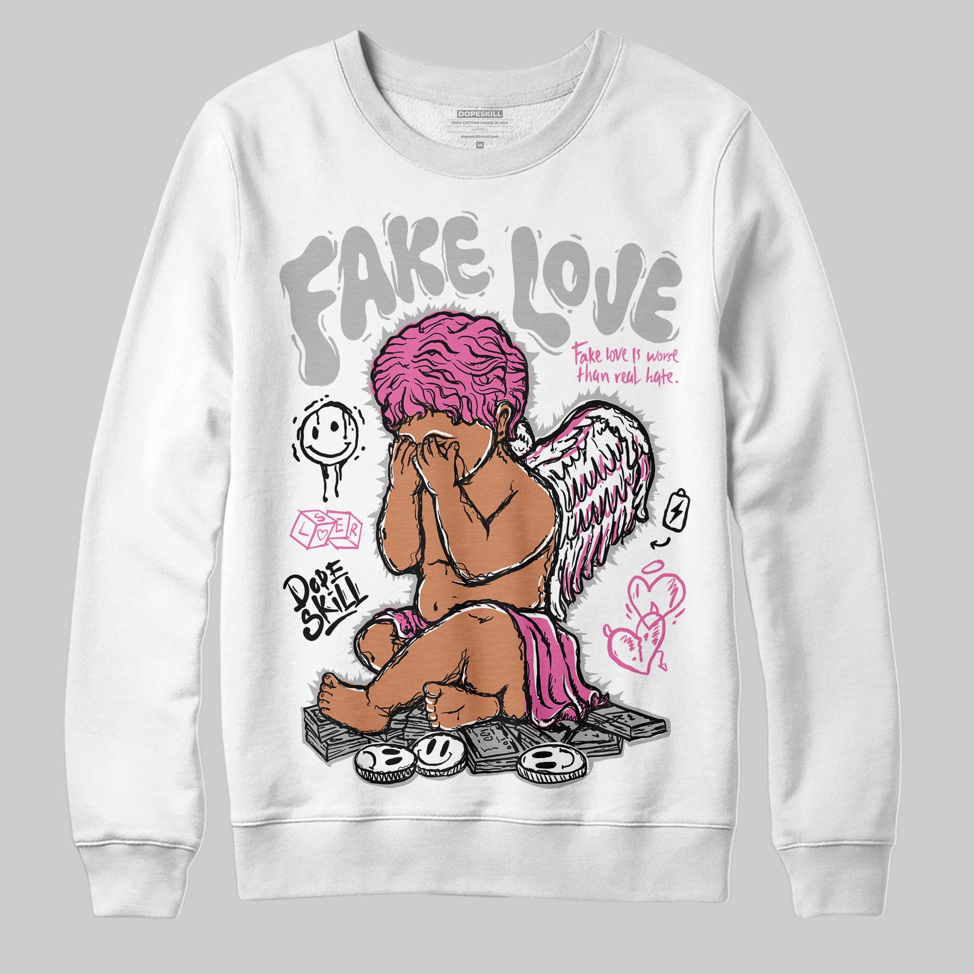 Kayano 14 Cream Sweet Pink superstreetwear Sweatshirt False Love Graphic