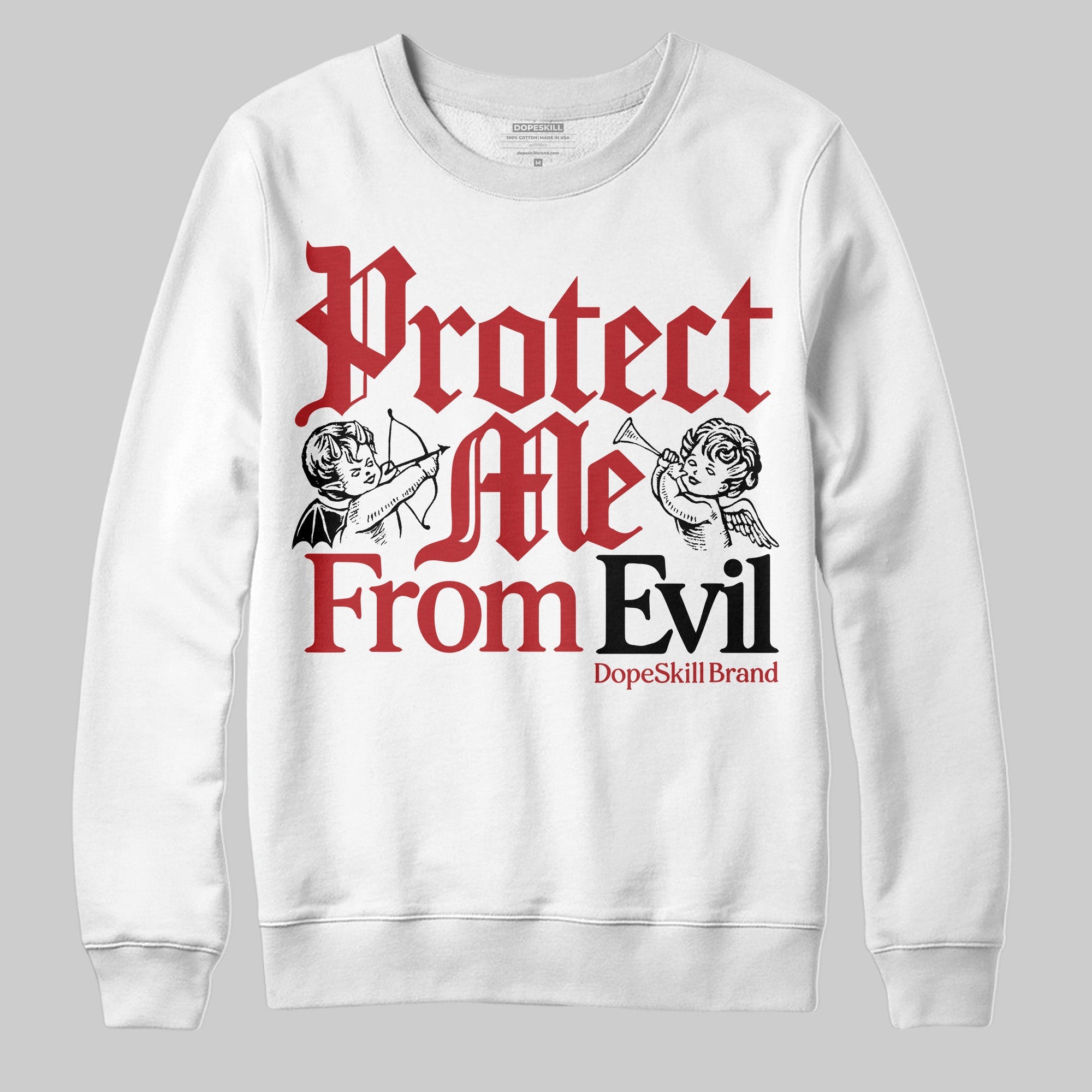 Flu Game 12s superstreetwear Sweatshirt Protect Me From Evil Graphic