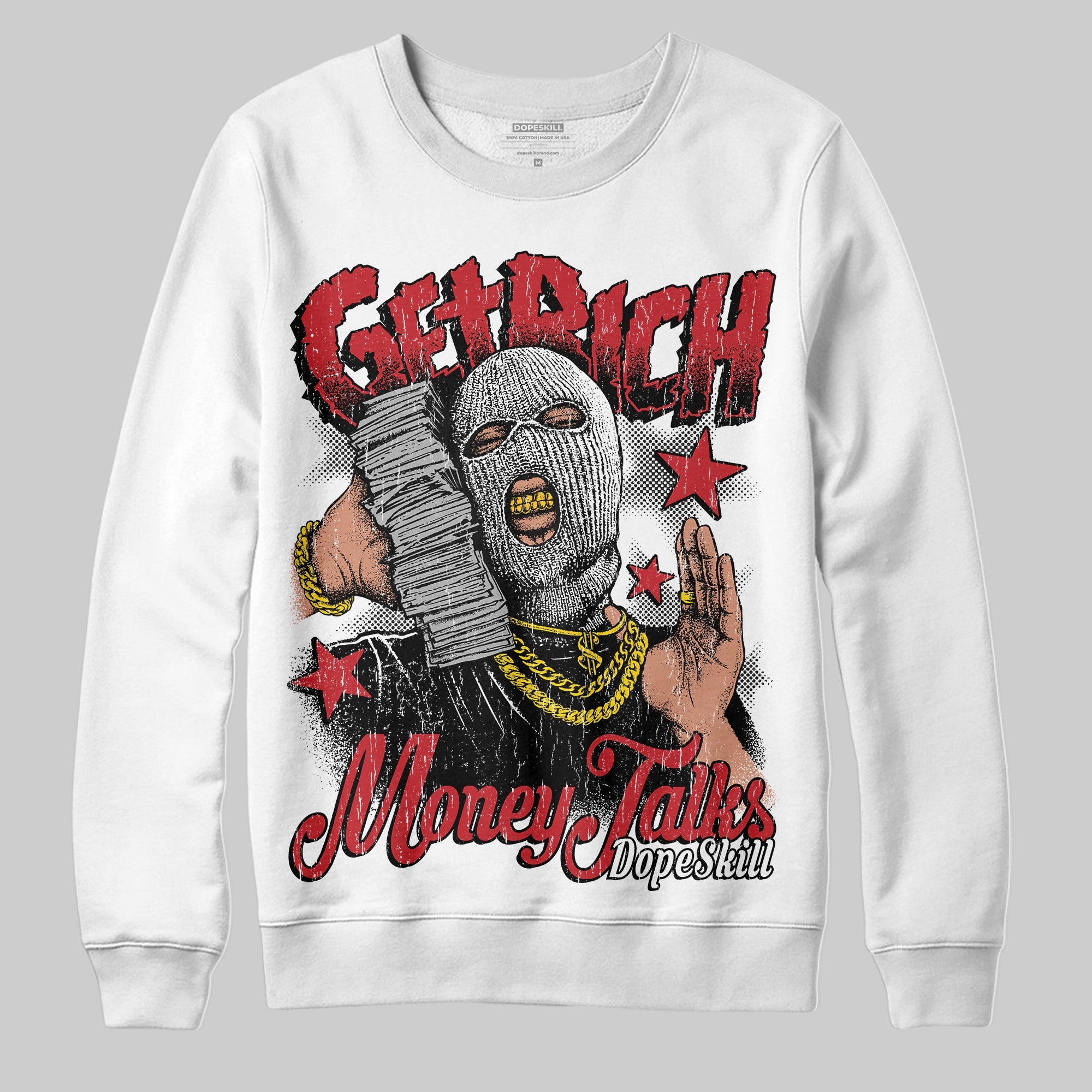 Bred 11s superstreetwear Sweatshirt Get Rich Graphic