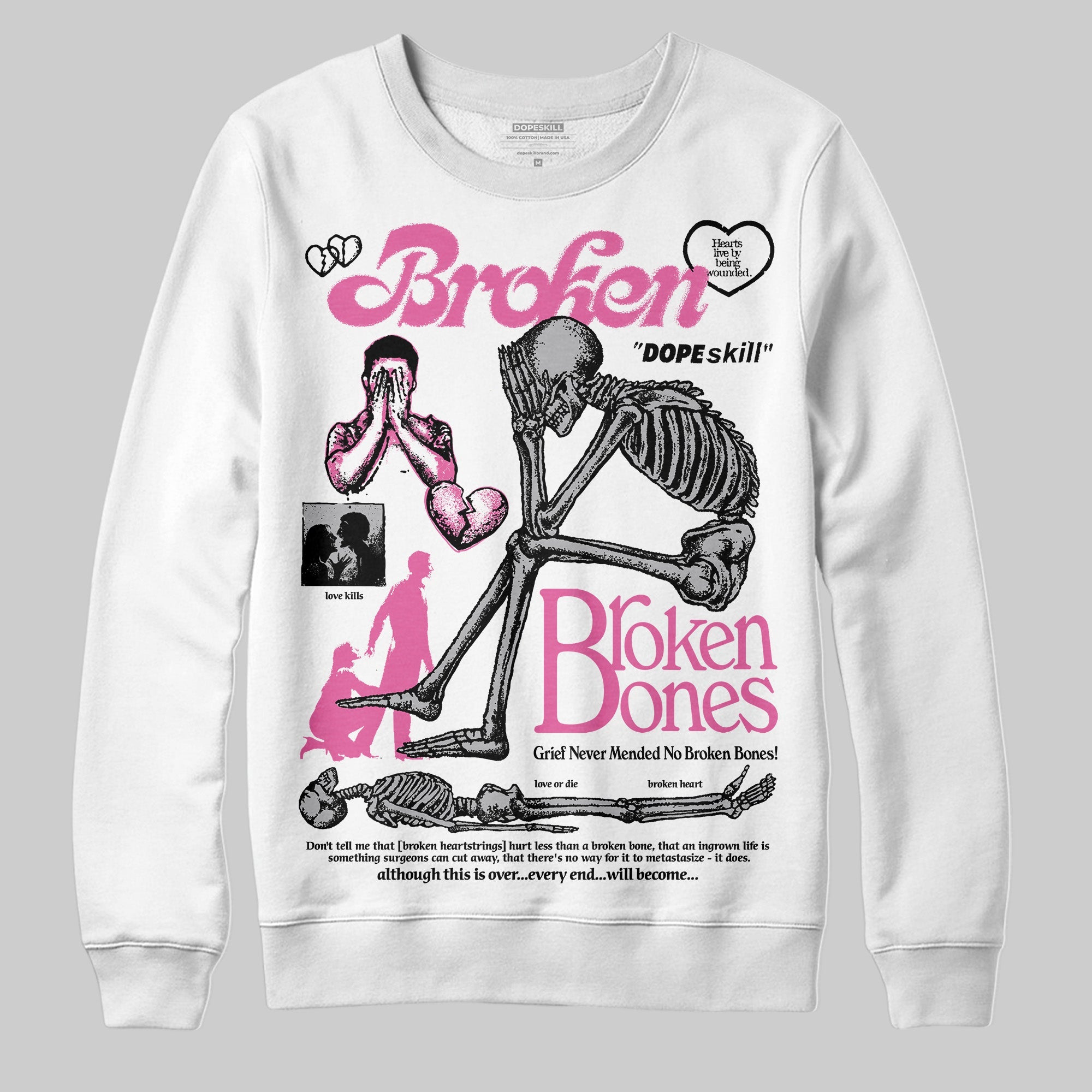 Kayano 14 Cream Sweet Pink superstreetwear Sweatshirt Broken Bones Graphic