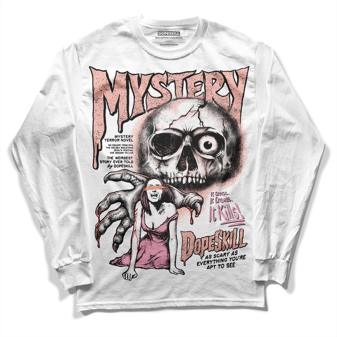 Legend Pink 11s superstreetwear Long Sleeve T-Shirt Mystery Ghostly Grasp Graphic