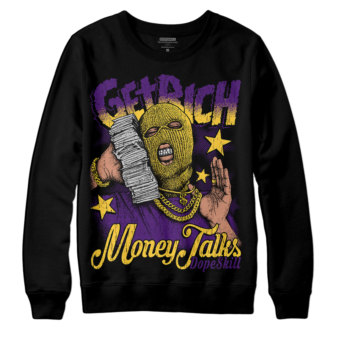 Field Purple 12s superstreetwear Sweatshirt Get Rich Graphic
