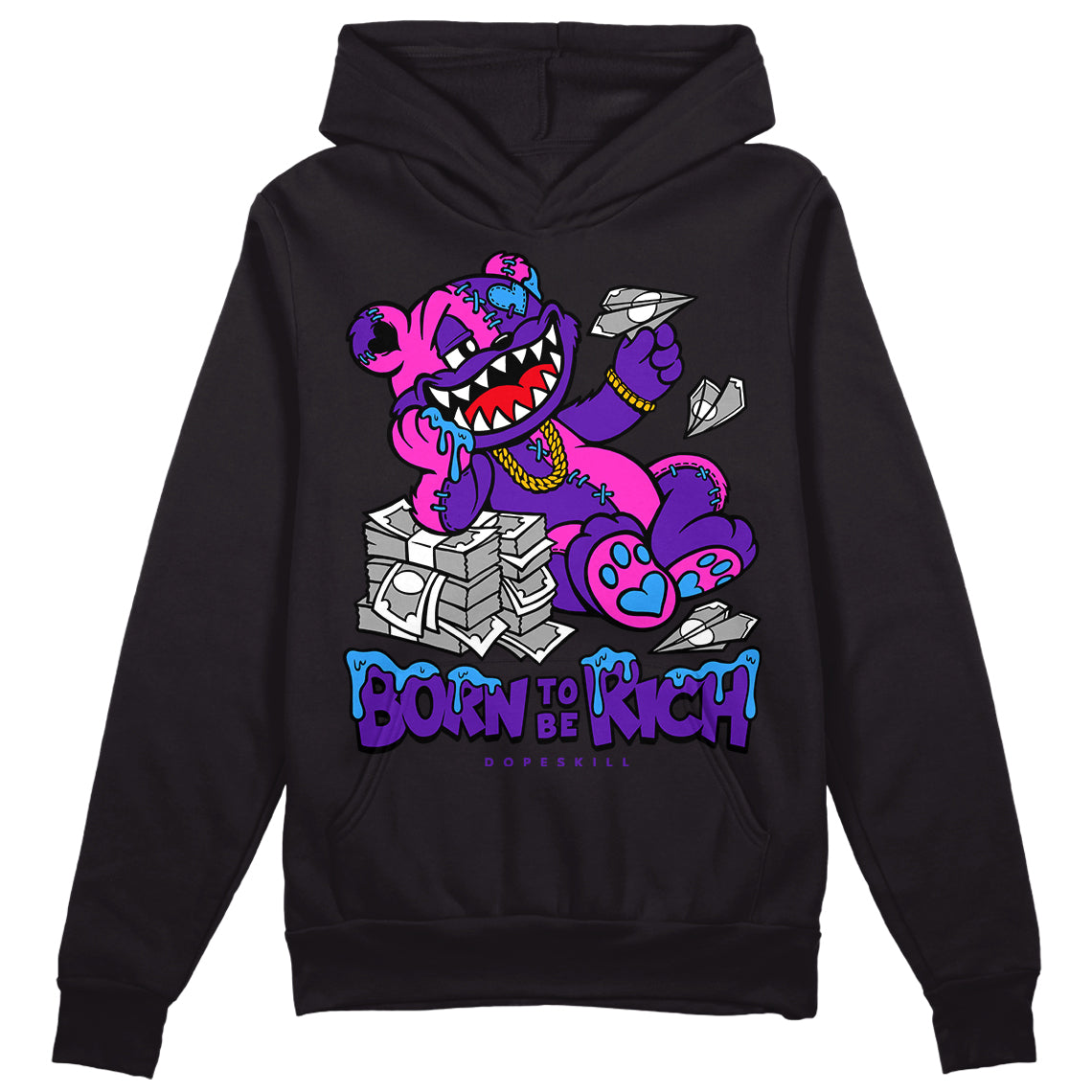 Court Purple 13s superstreetwear Hoodie Sweatshirt Born To Be Rich Graphic