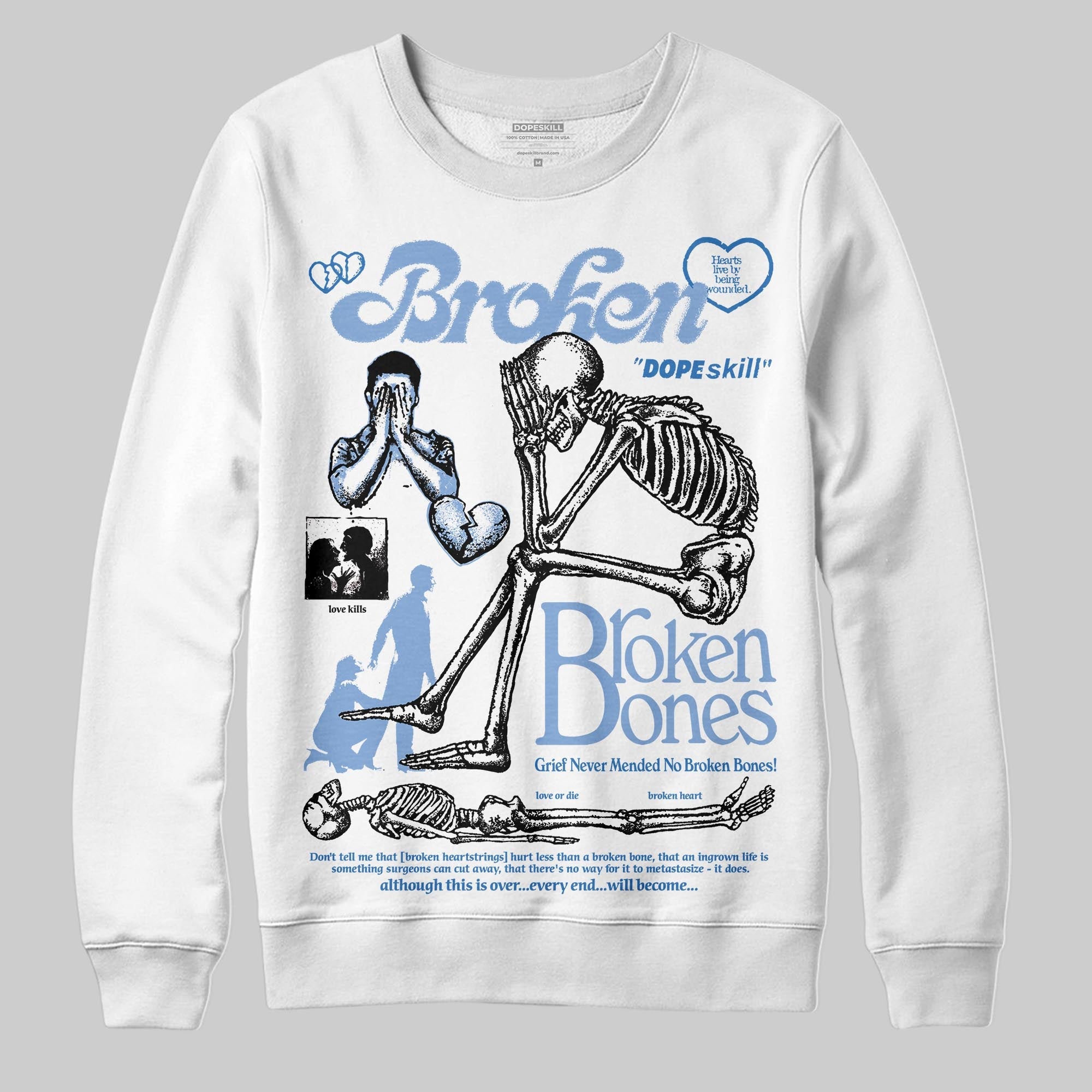 Forget Me Not 4s superstreetwear Sweatshirt Broken Bones Graphic