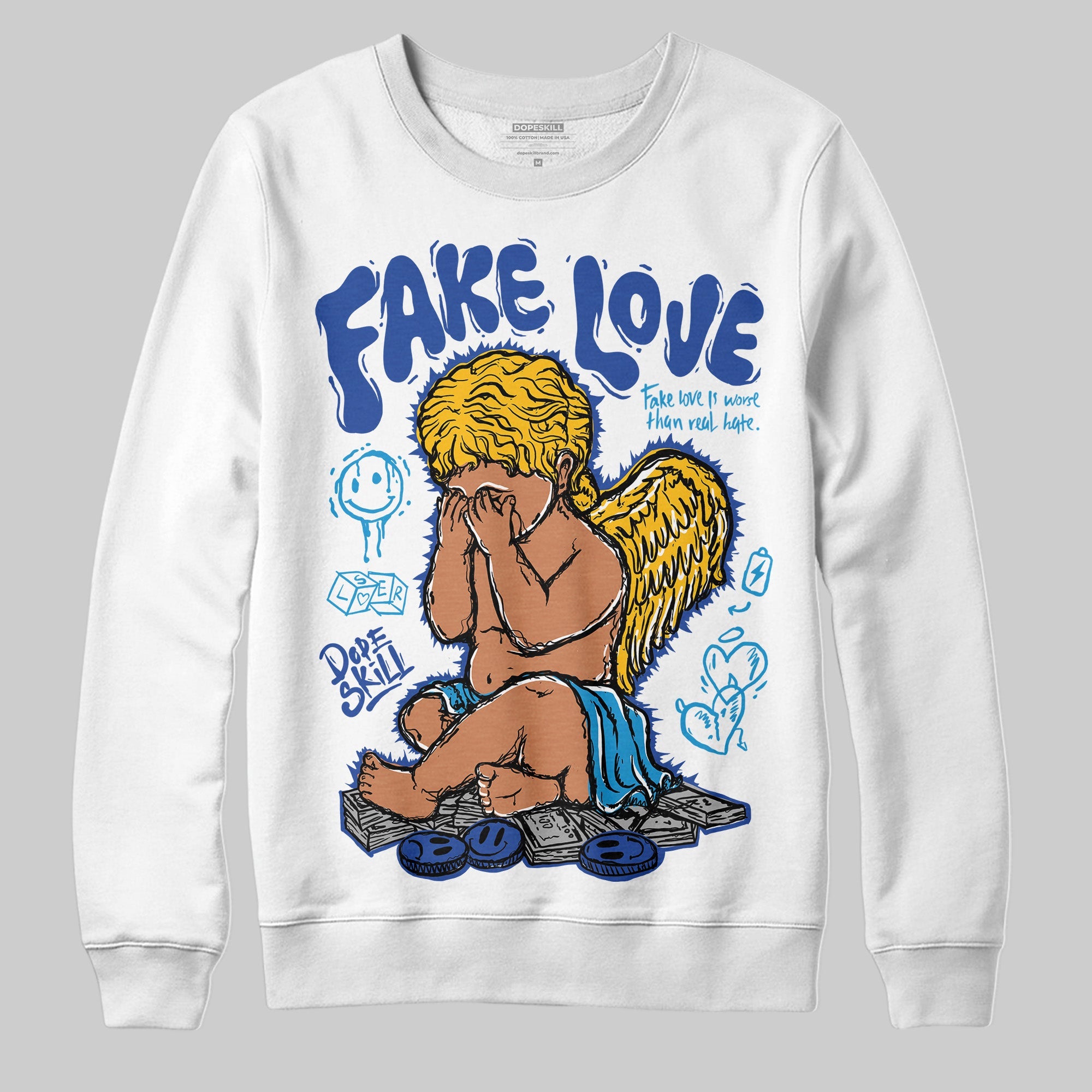 Royal Blue Collection superstreetwear Sweatshirt False Love Graphic