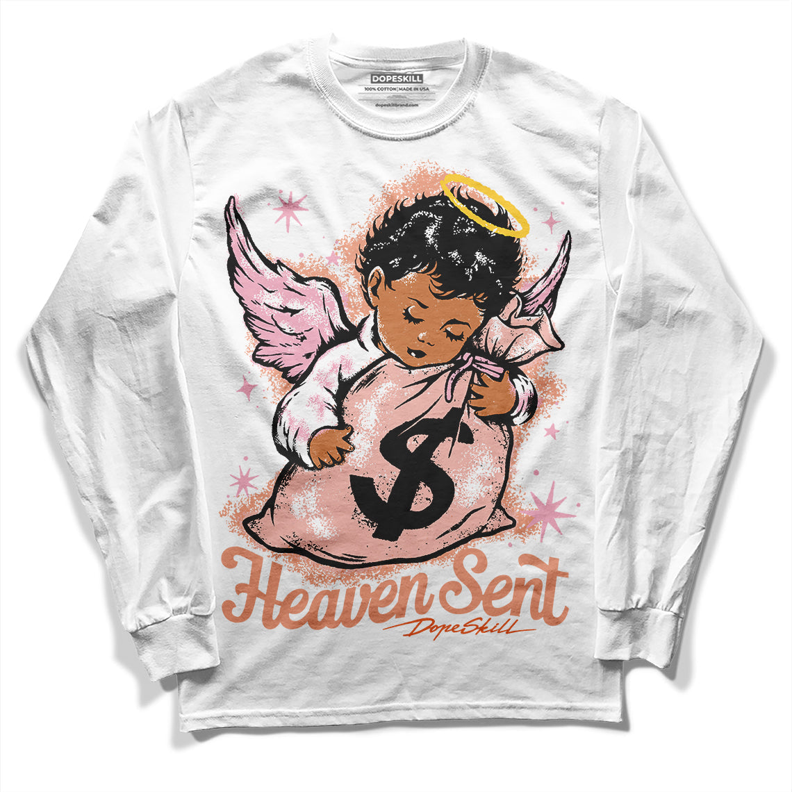 Legend Pink 11s superstreetwear Long Sleeve T-Shirt Heaven Sent Graphic