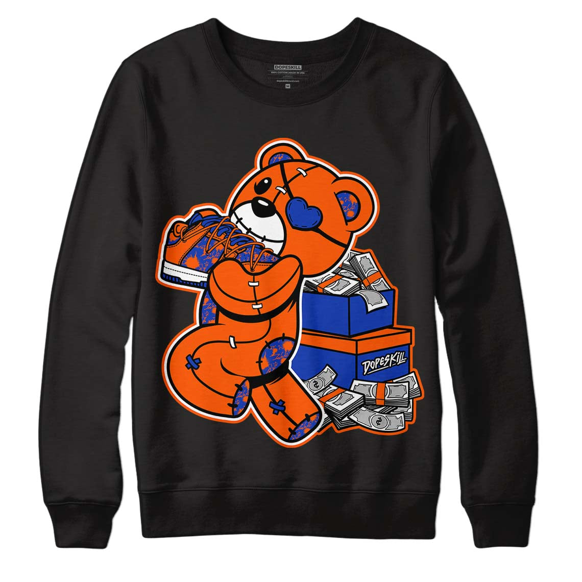 Dunk Low Futura Orange Blaze superstreetwear Sweatshirt Bear Steals Sneaker Graphic