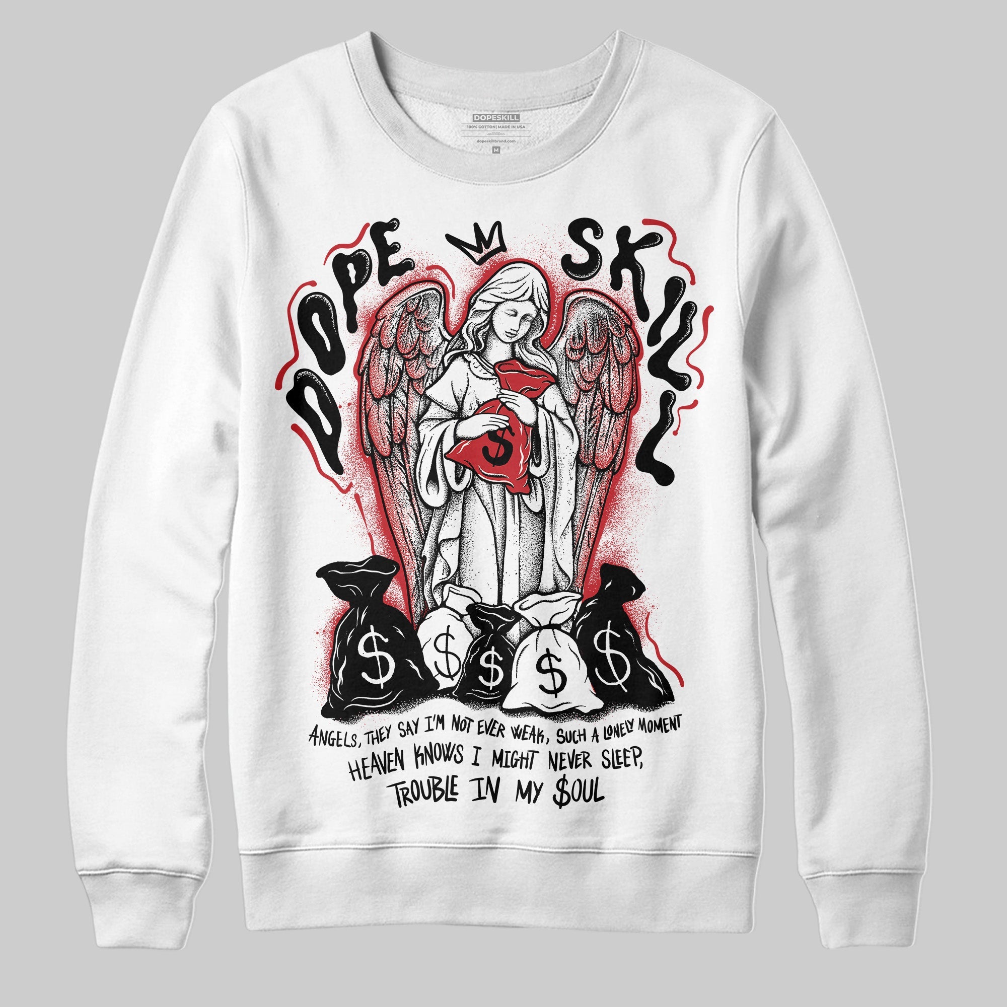 Bred Velvet 11s superstreetwear Sweatshirt Angels Graphic