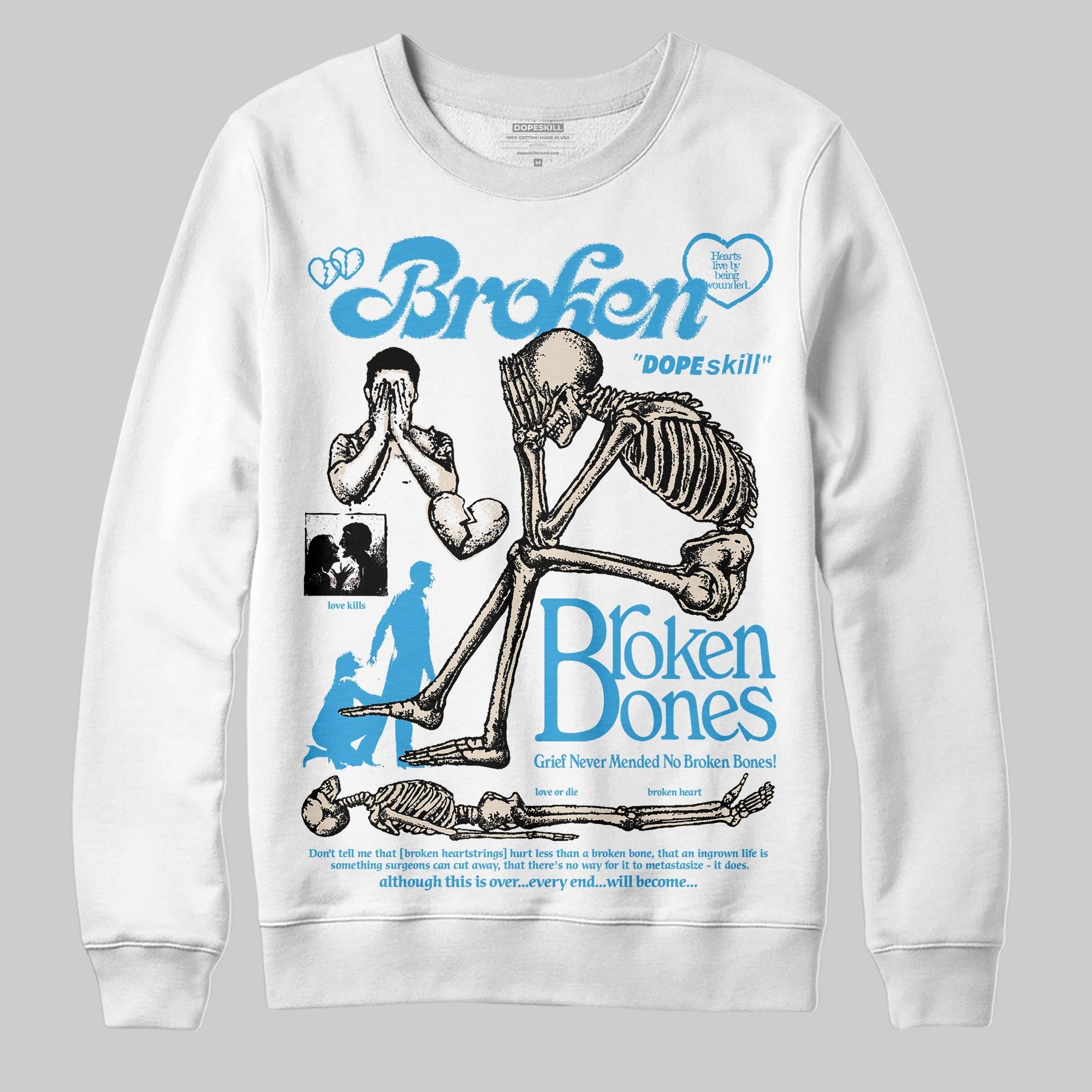 UNC Reimagined 1s superstreetwear Sweatshirt Broken Bones Graphic