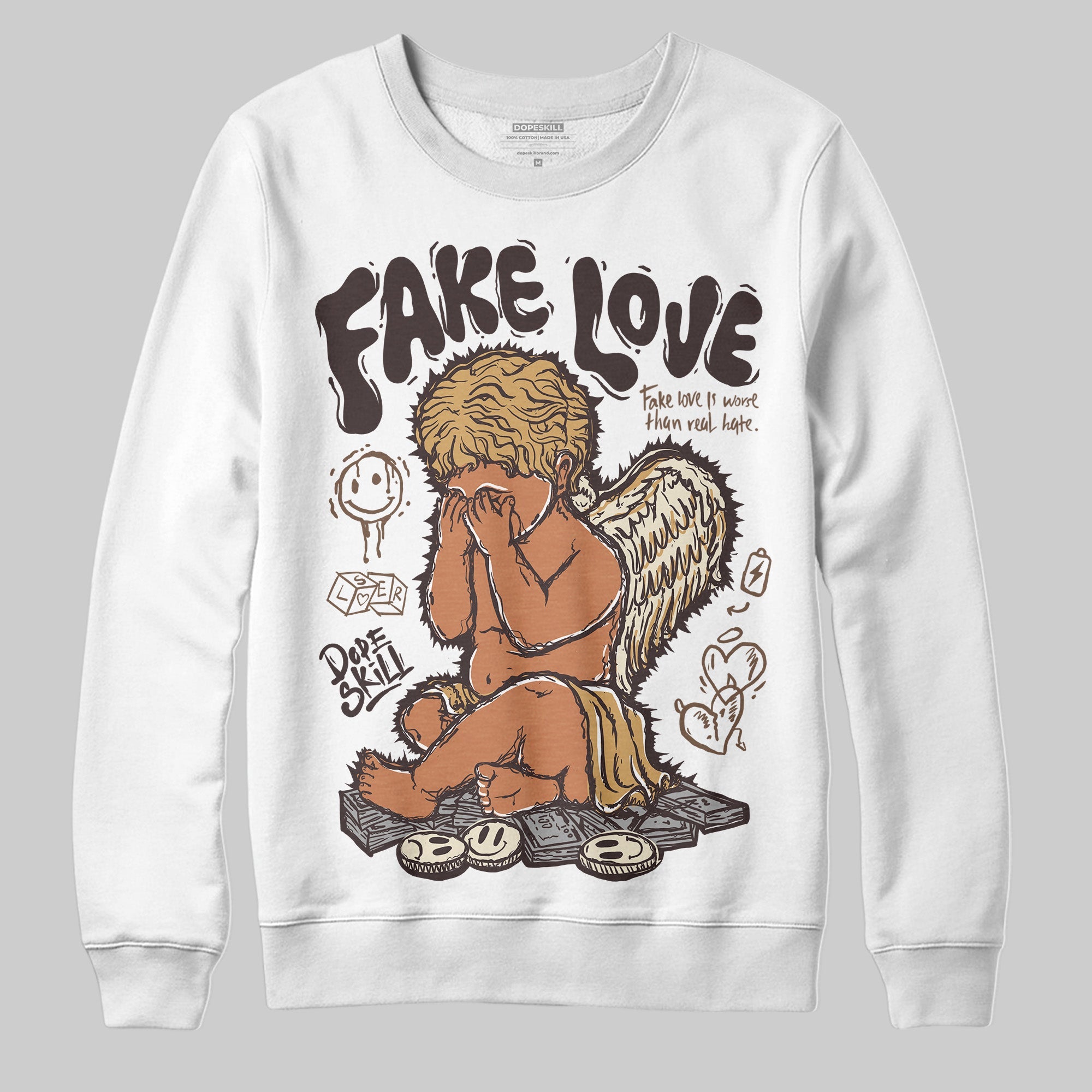 Earth 5s superstreetwear Sweatshirt False Love Graphic